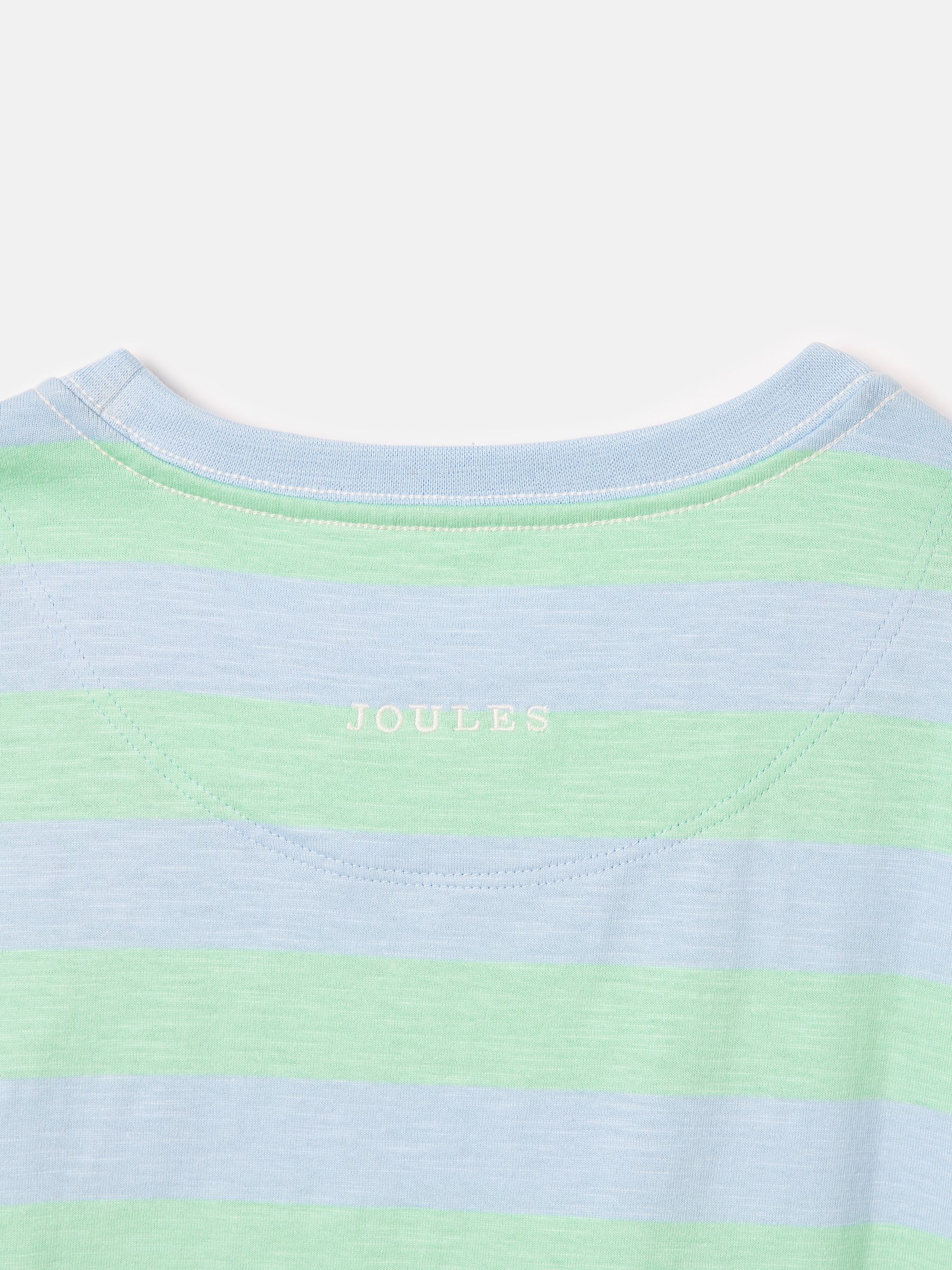 Boys' Laundered Blue Striped Short Sleeve T-Shirt - Image 4 of 4