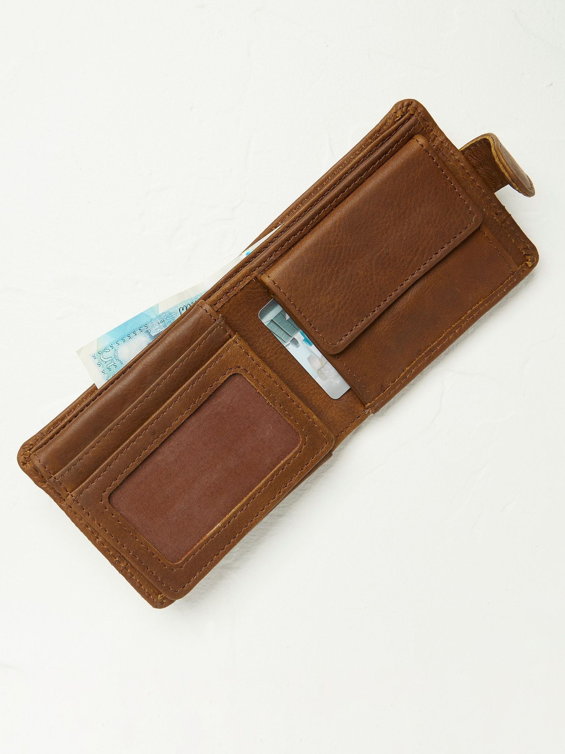 Brown Seamed Wallet - Image 3 of 4