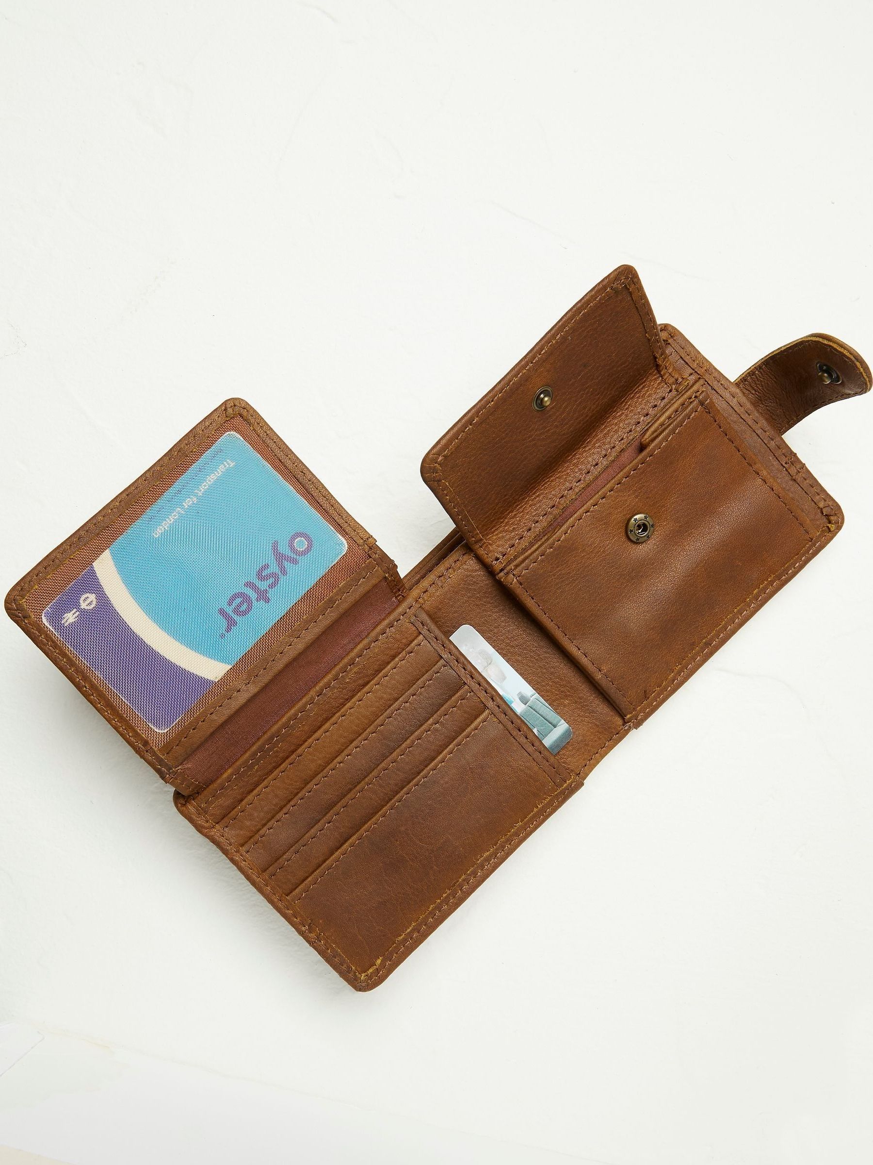 Brown Seamed Wallet - Image 4 of 4