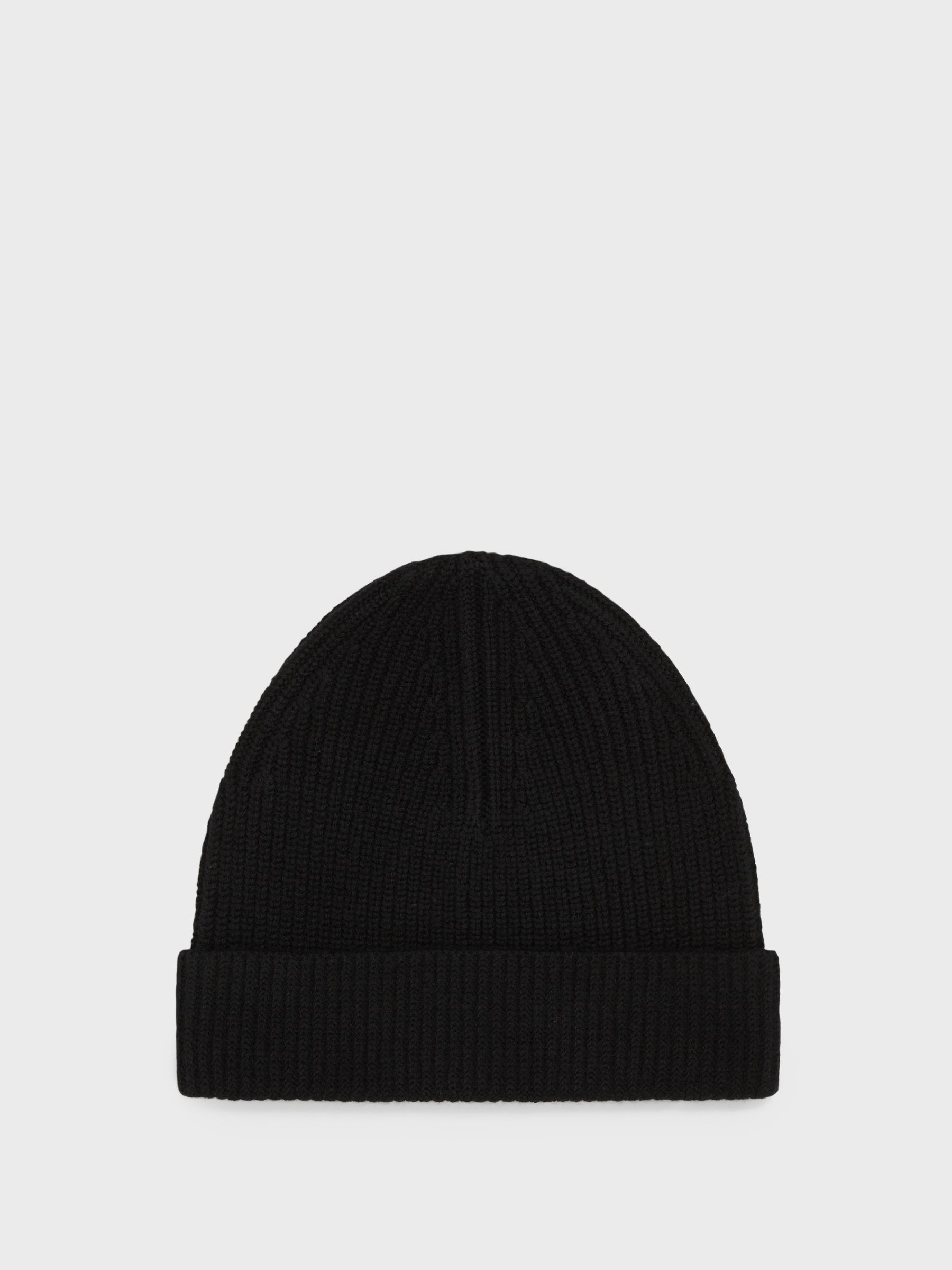 Wool Blend Beanie Hat in Black - Image 1 of 4