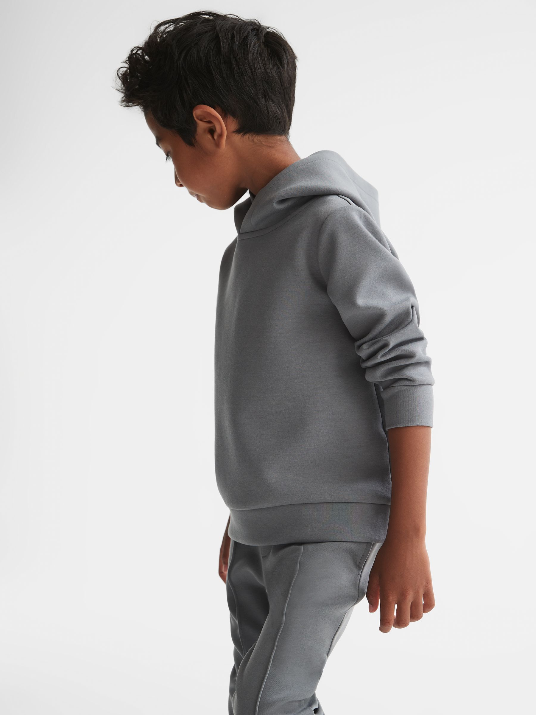 Senior Interlock Jersey Hoodie in Sage - Image 1 of 7 Senior Interlock Jersey Hoodie in Sage - Image 1 of 7