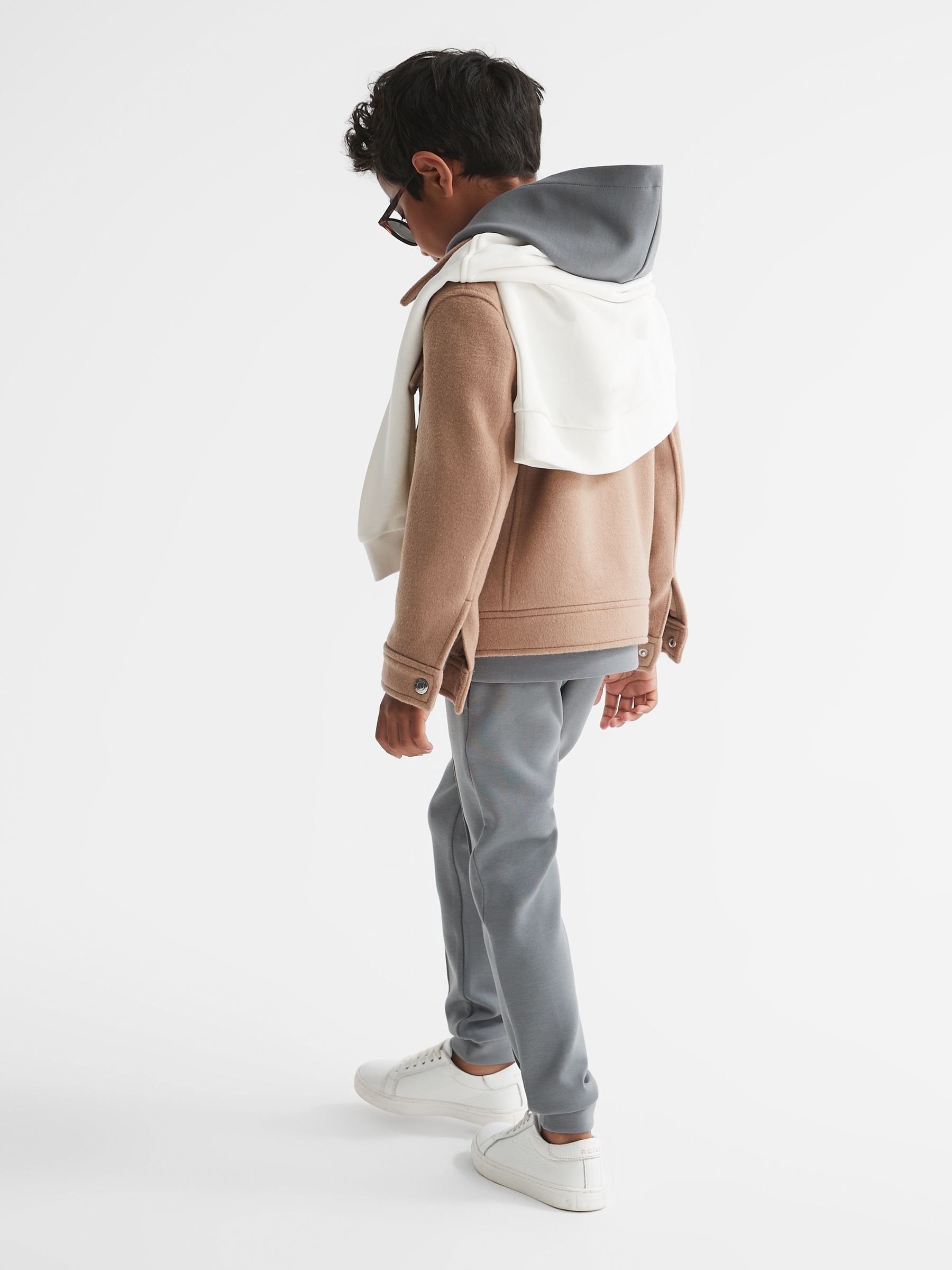 Senior Interlock Jersey Hoodie in Sage - Image 5 of 7