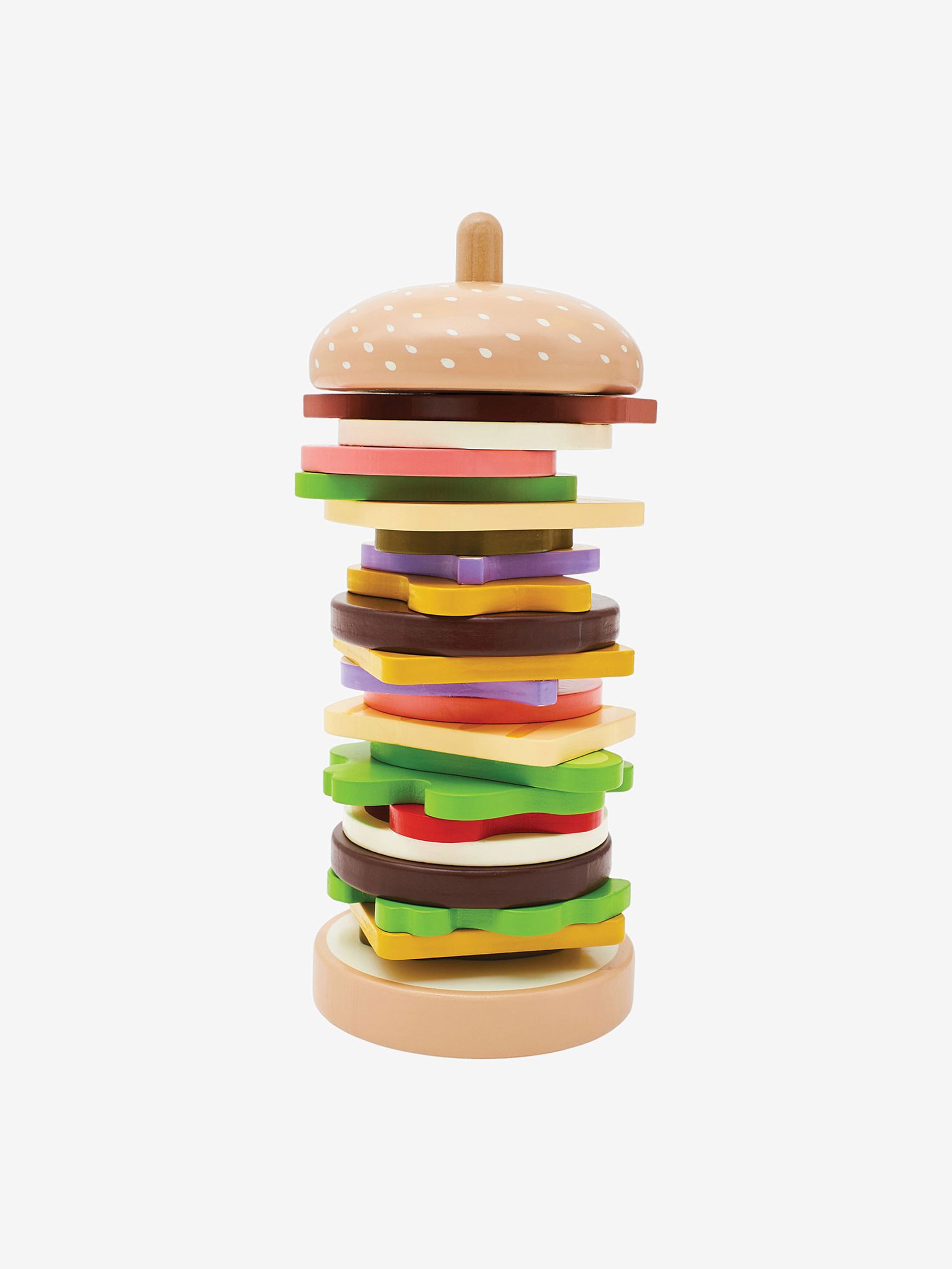 Wooden Burger Stacking Toy - Image 1 of 3