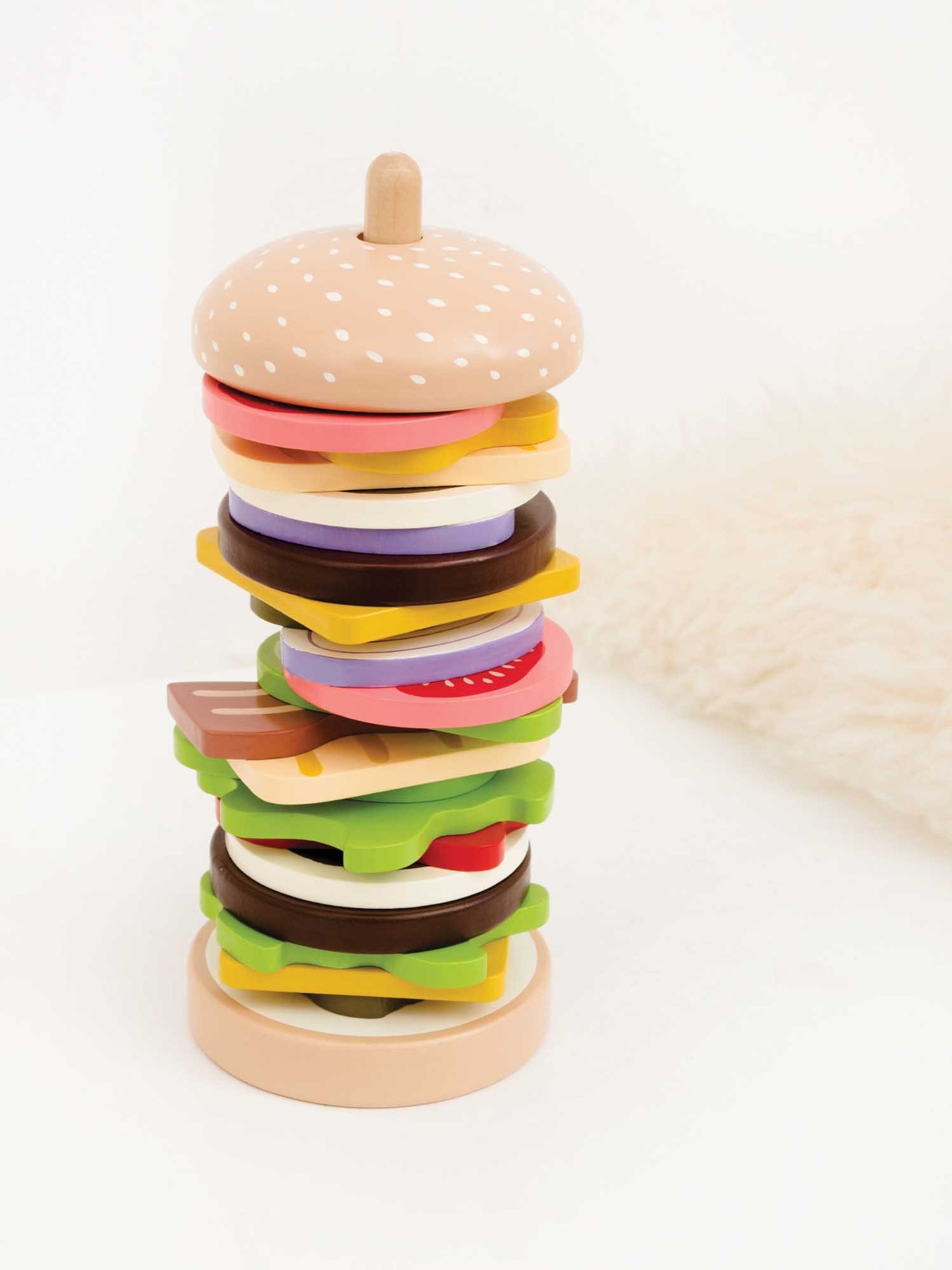 Wooden Burger Stacking Toy - Image 3 of 3