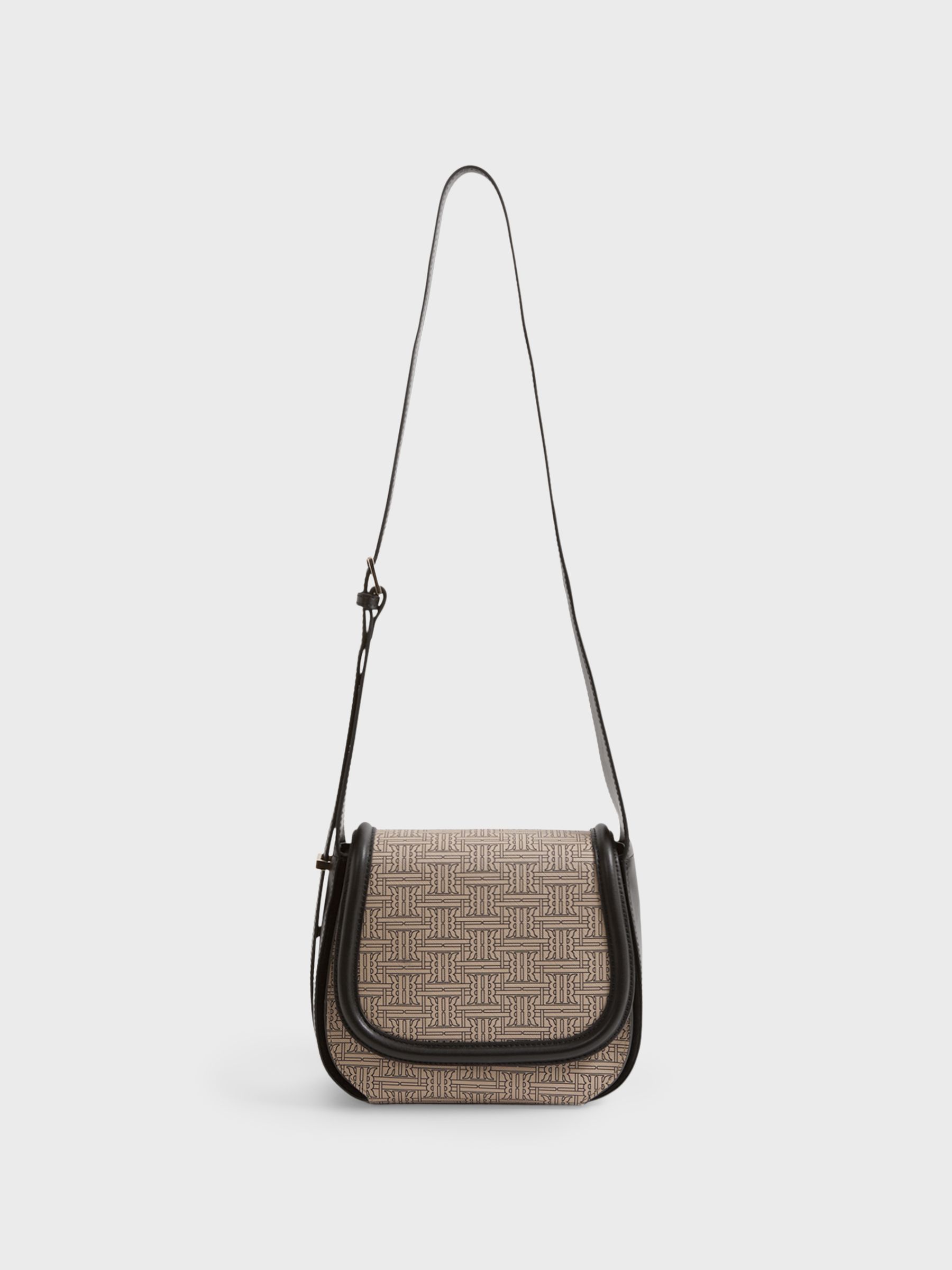 Cleo Saddle Bag in Ecru - Image 1 of 8
