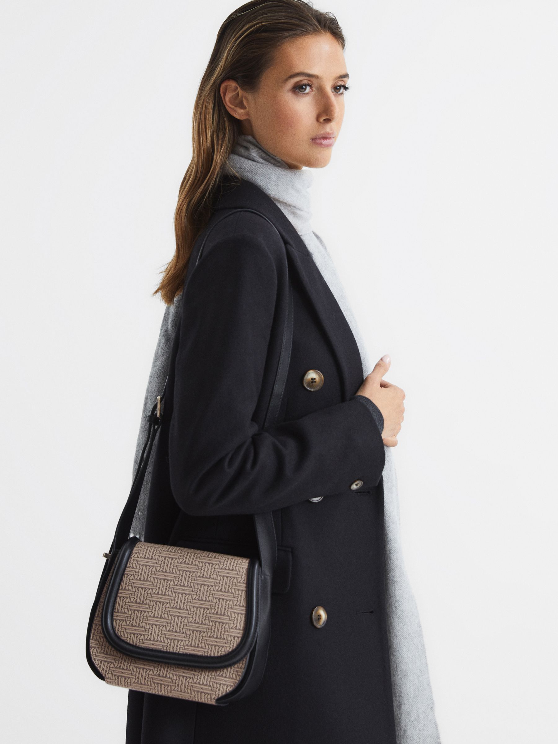 Cleo Saddle Bag in Ecru - Image 2 of 8 Cleo Saddle Bag in Ecru - Image 2 of 8