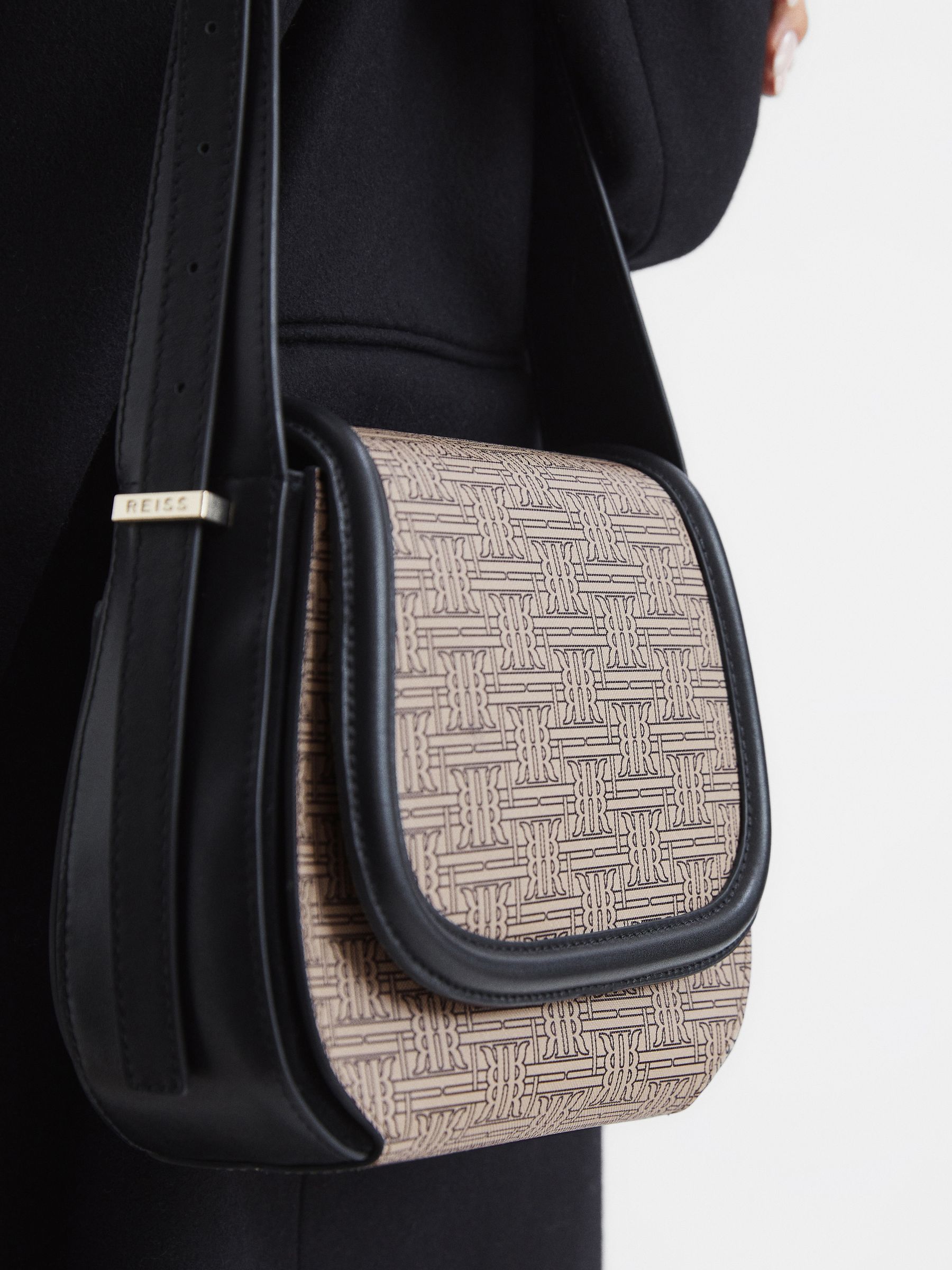 Cleo Saddle Bag in Ecru - Image 3 of 8