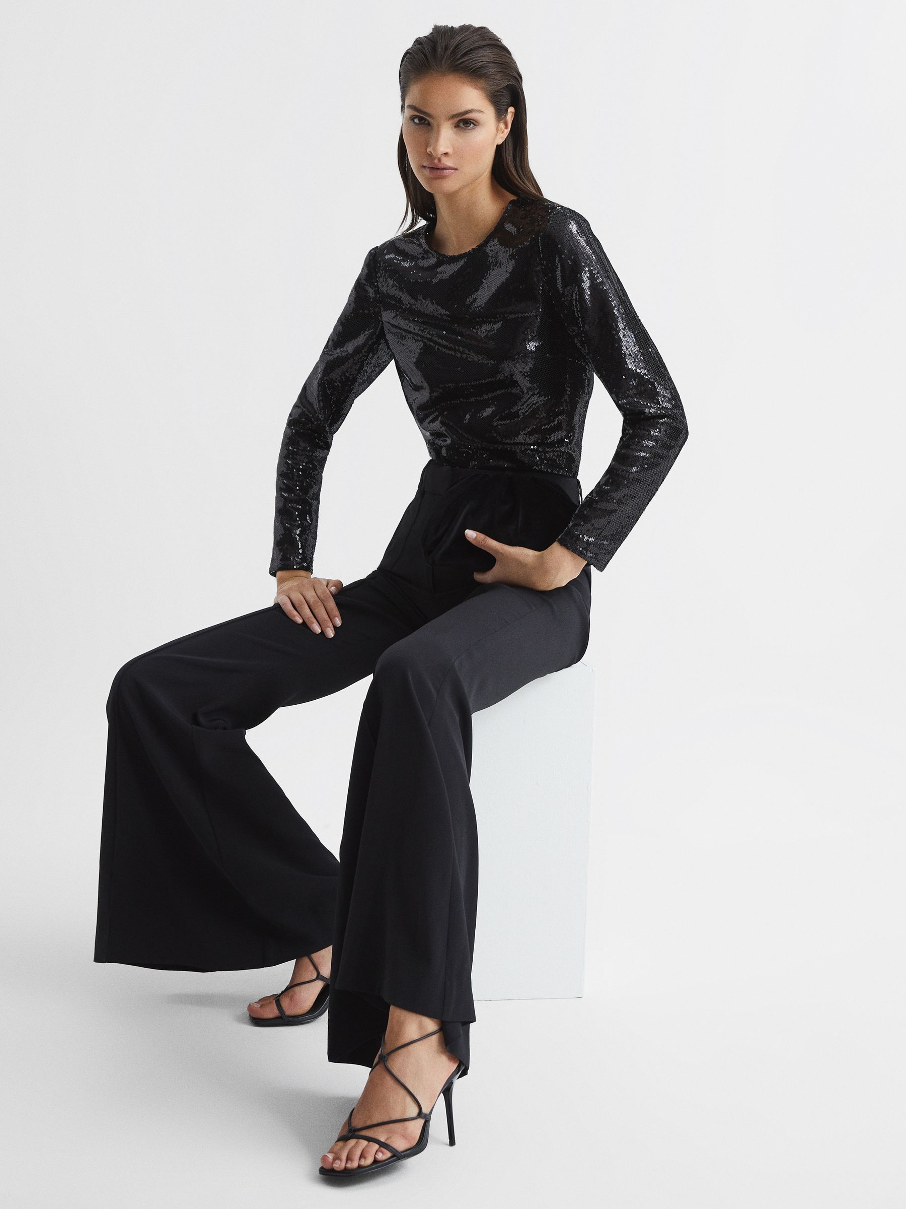 Sequin Top in Black - Image 6 of 6