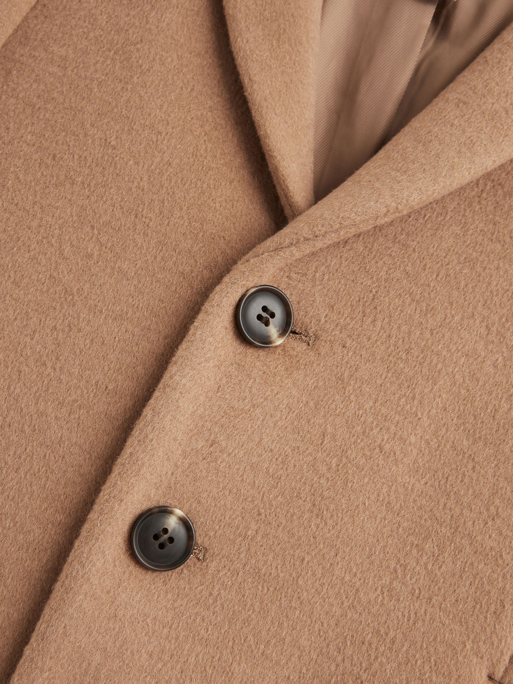 Senior Single Breasted Epsom Overcoat in Camel - Image 7 of 7