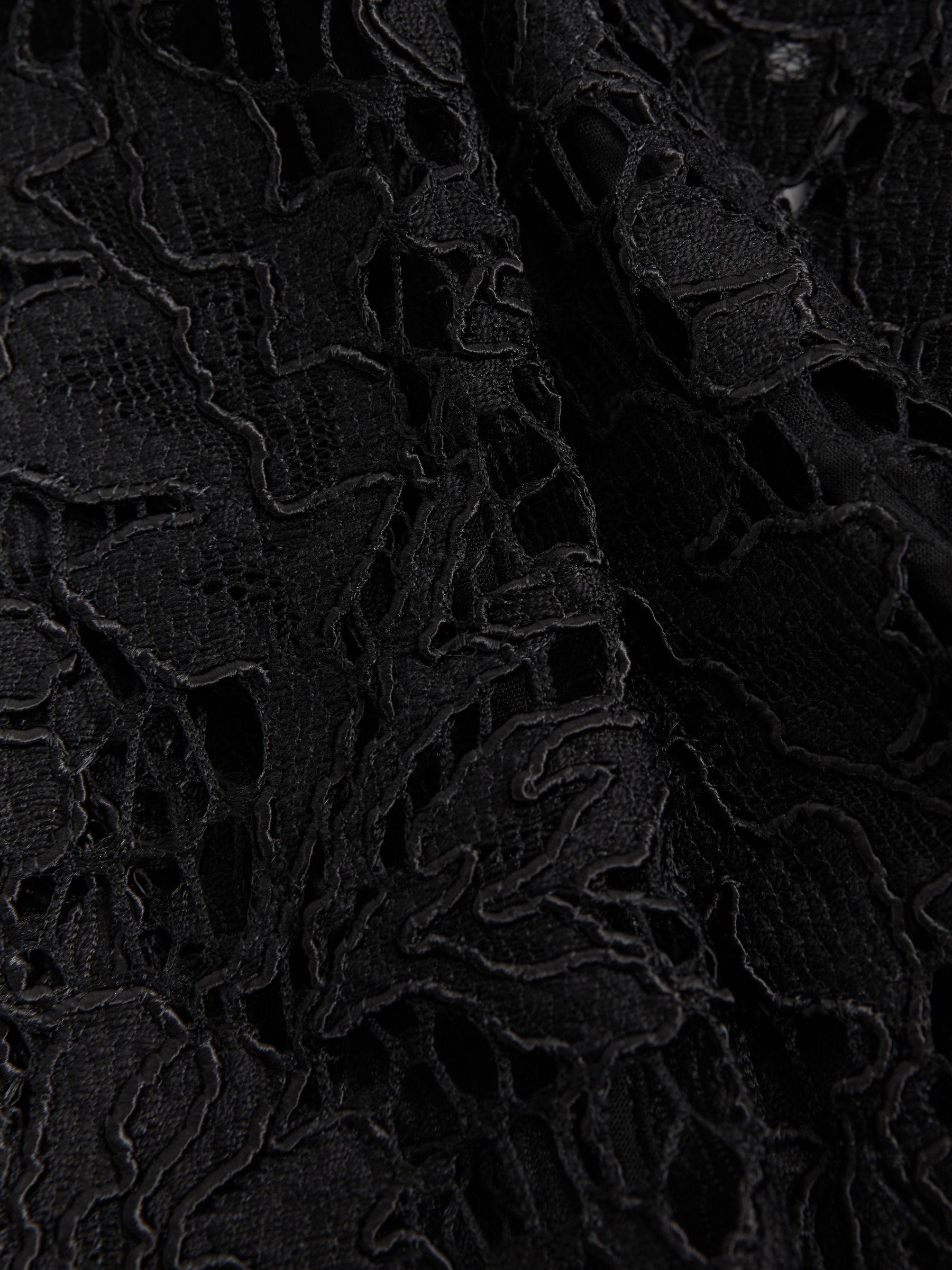 Sheer Lace Wide Leg Trousers in Black - Image 7 of 7