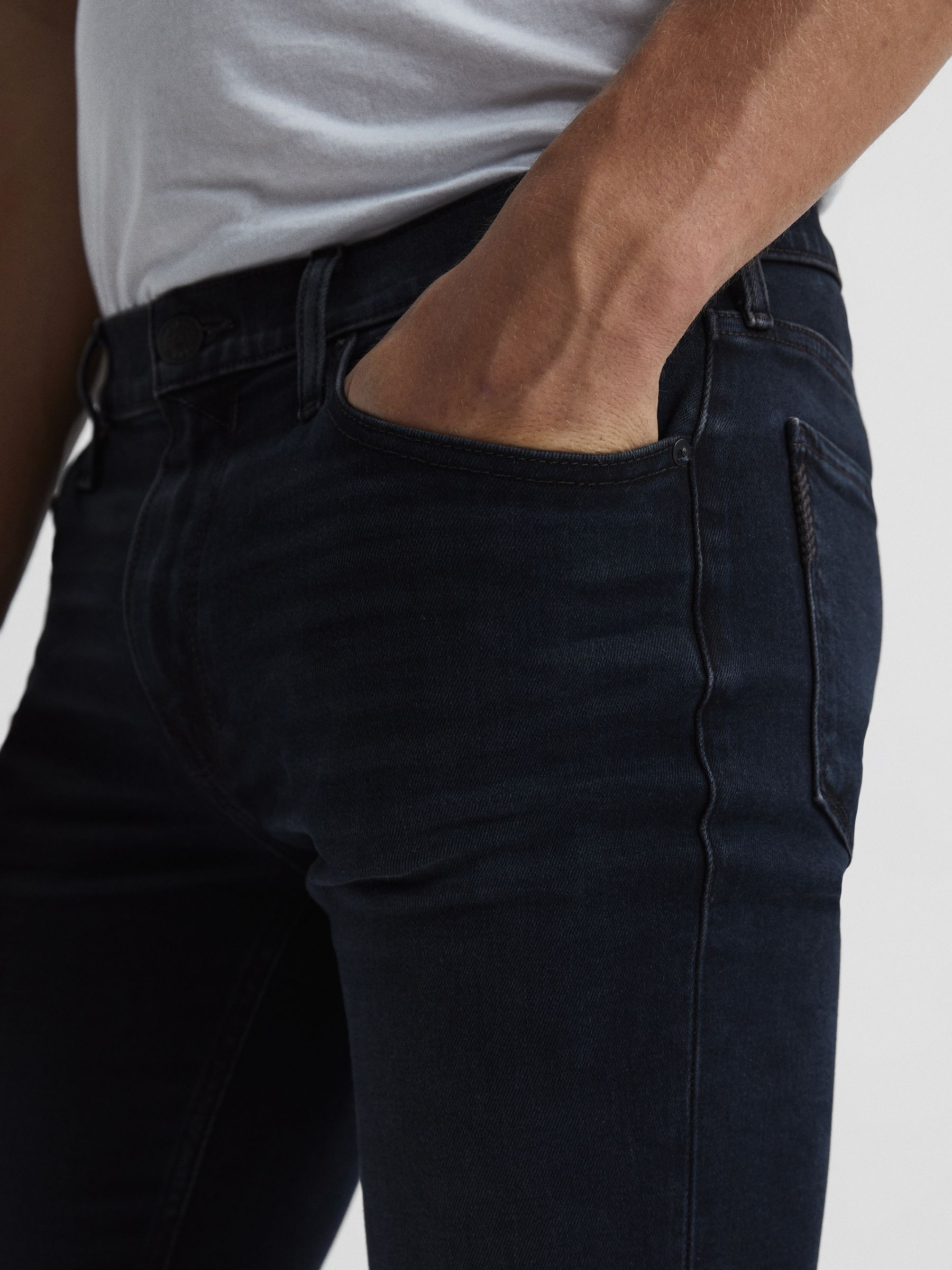 PAIGE High Stretch Slim Fit Jeans in Julius - Image 4 of 7