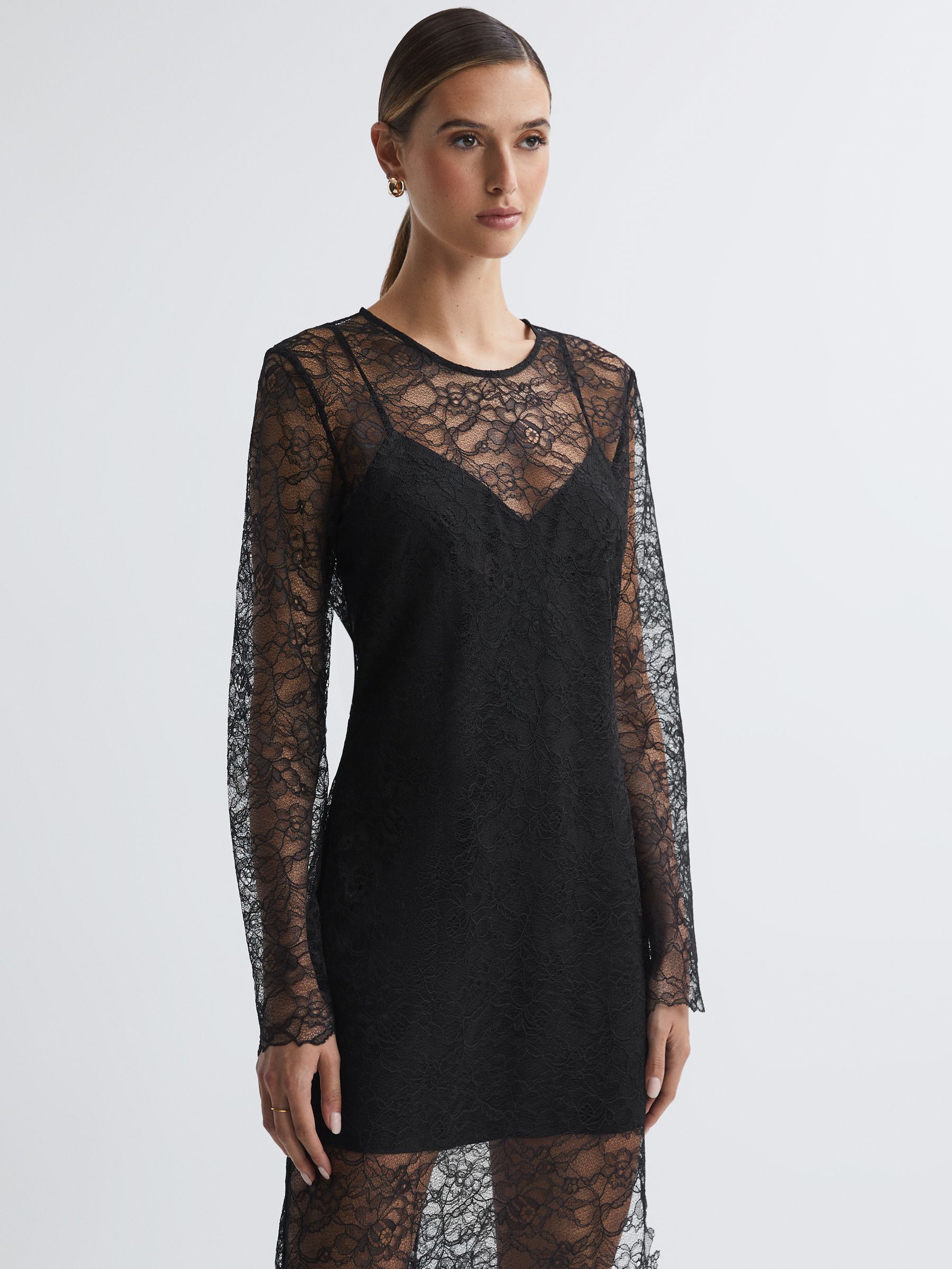 Anna Quan Lace Maxi Dress in Black - Image 3 of 6