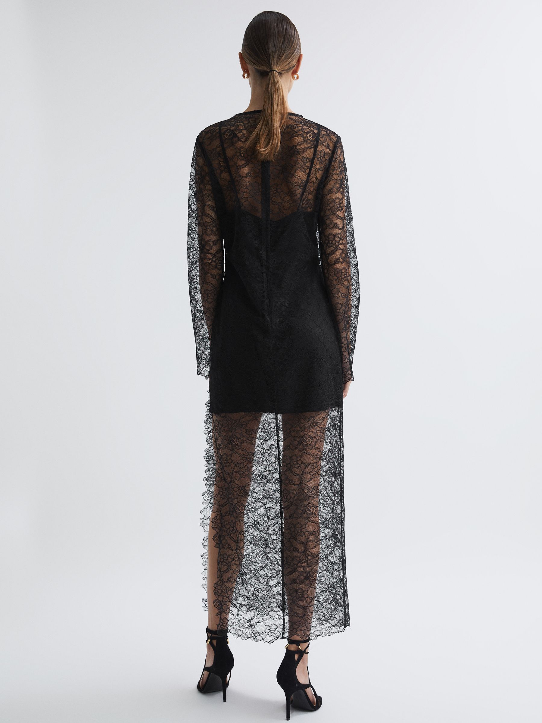 Anna Quan Lace Maxi Dress in Black - Image 4 of 6