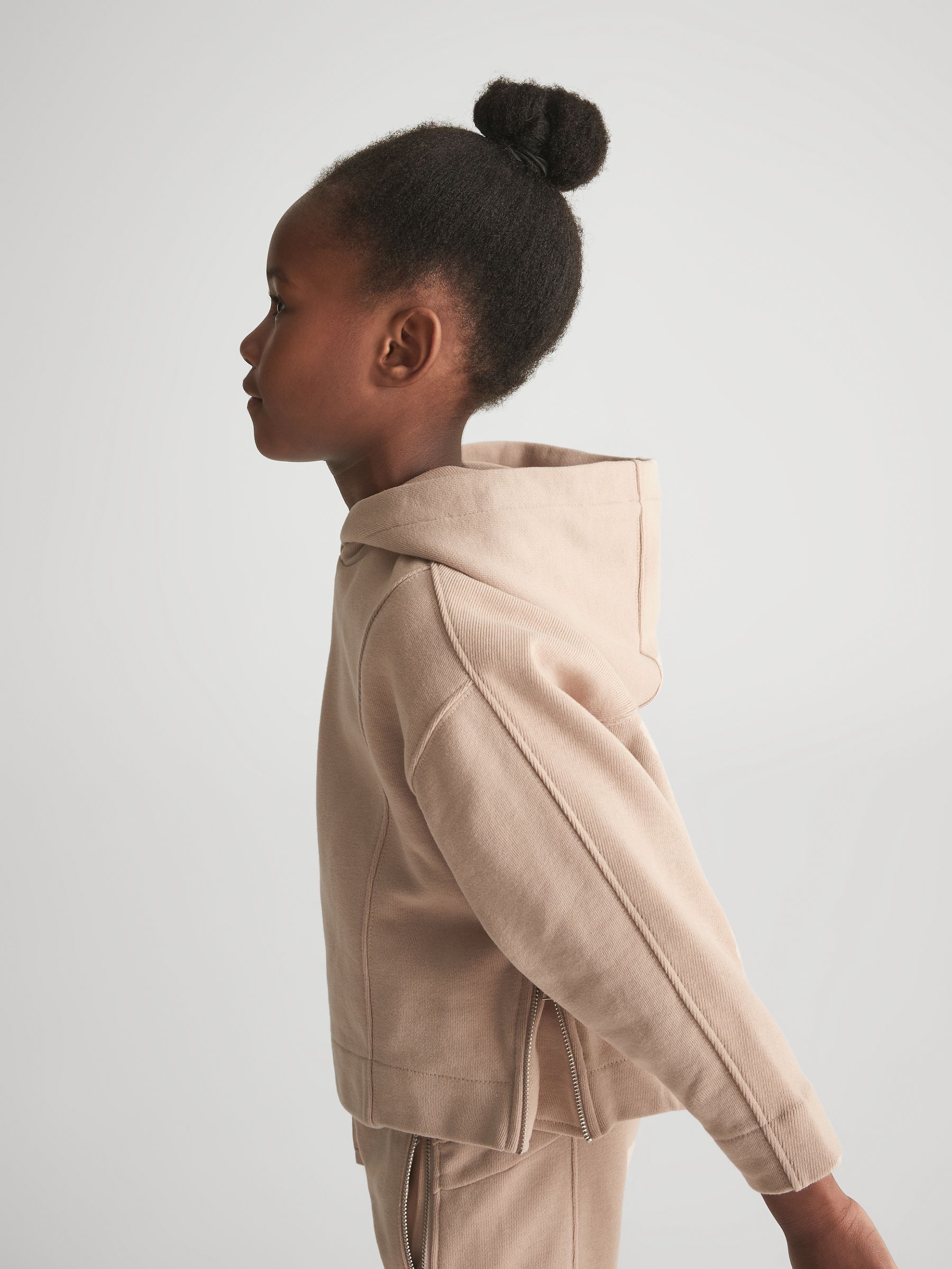 Junior Jersey Hoodie in Pink - Image 1 of 6