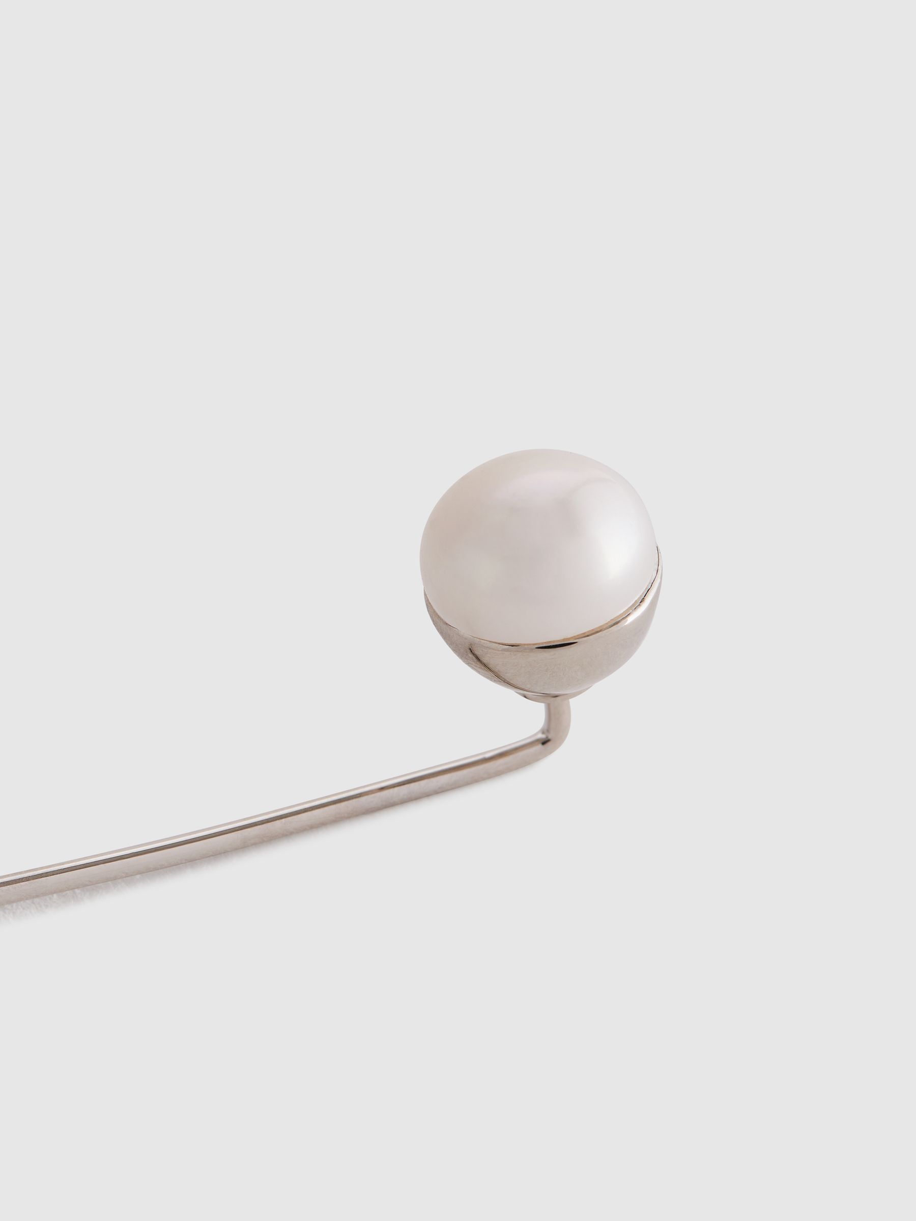 Pearl Lapel Pin in Silver - Image 4 of 4