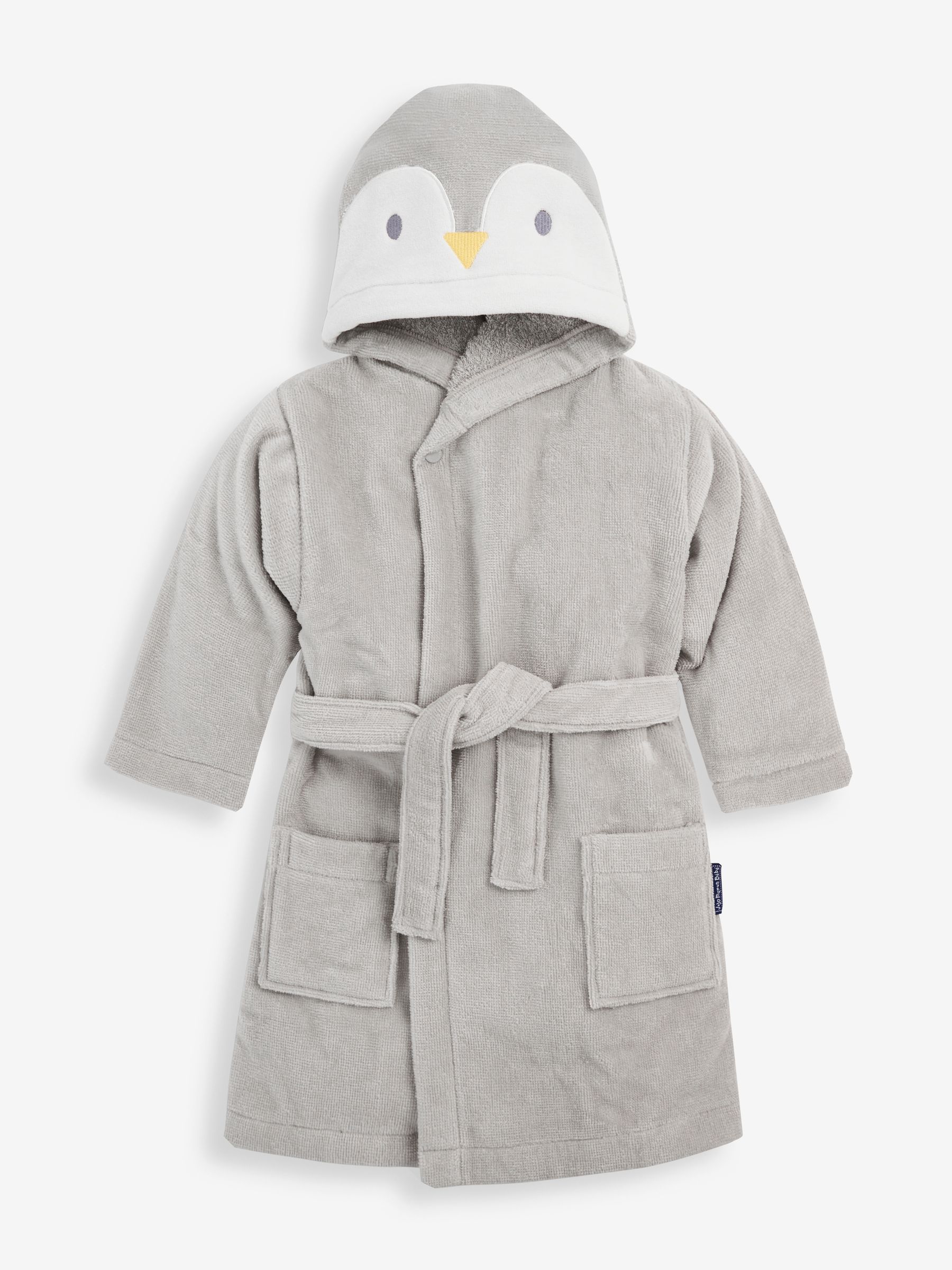 Penguin Cotton Dressing Gown in Grey - Image 1 of 2