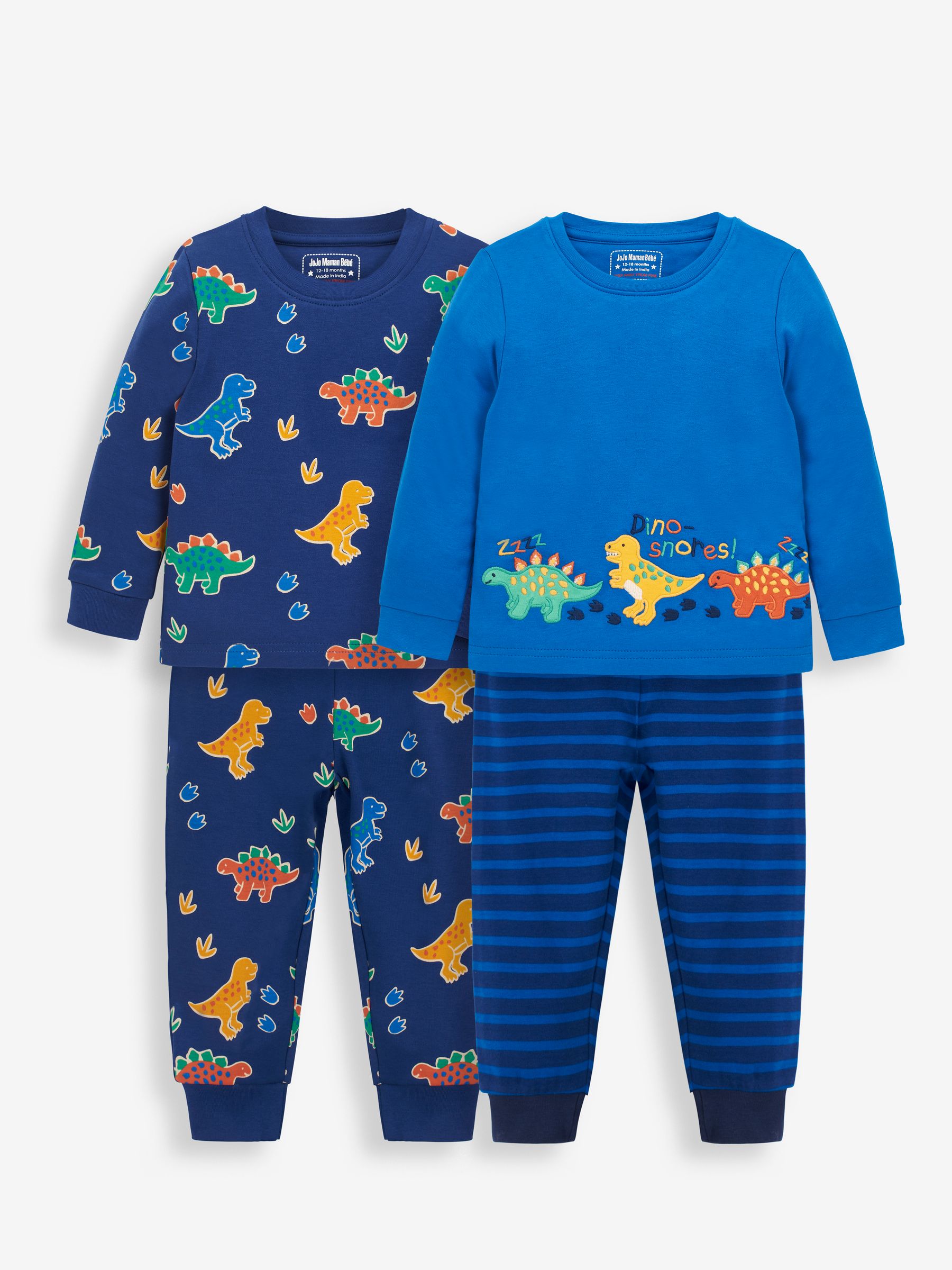 Navy Blue 2-Pack Cotton Pyjamas - Image 1 of 6