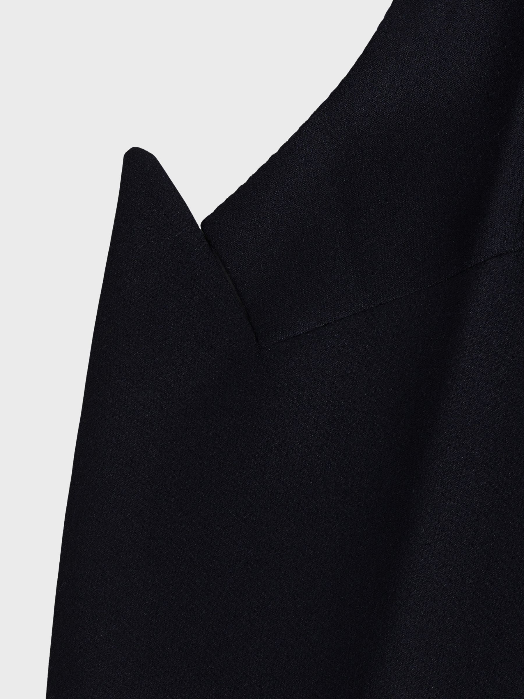 Belford Navy Double Breasted Wool Blend Slim Fit Blazer - Image 11 of 11