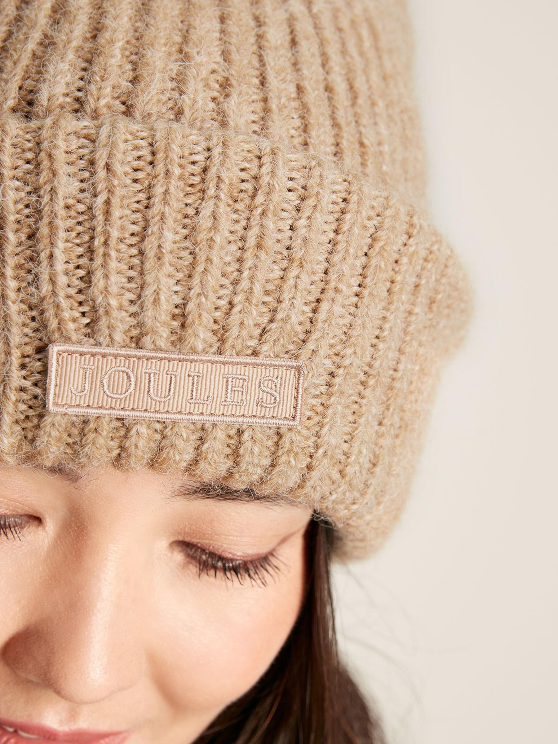 Eloise Oat Oversized Knitted Beanie Hat - Image 2 of 5