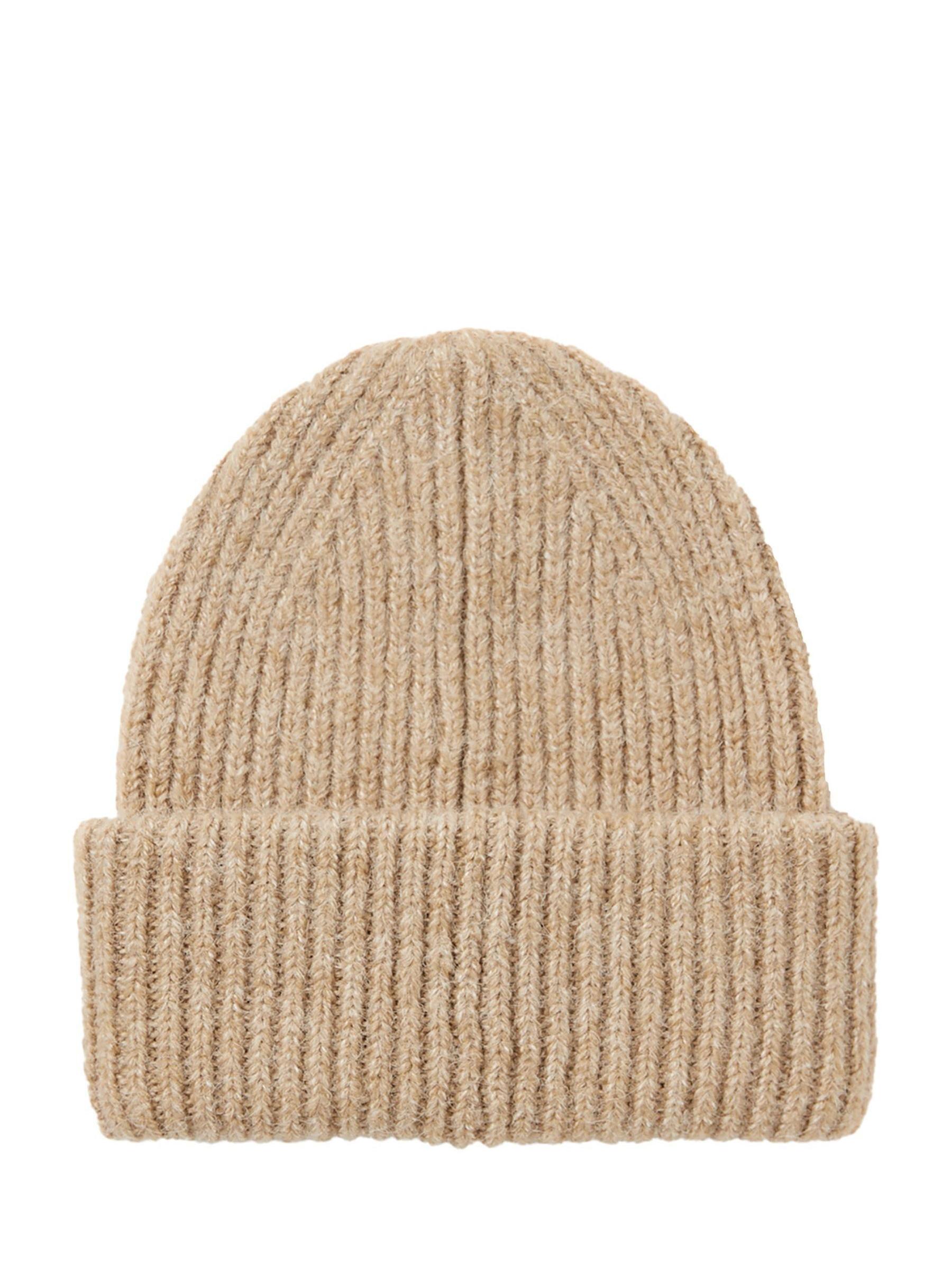 Eloise Oat Oversized Knitted Beanie Hat - Image 4 of 5