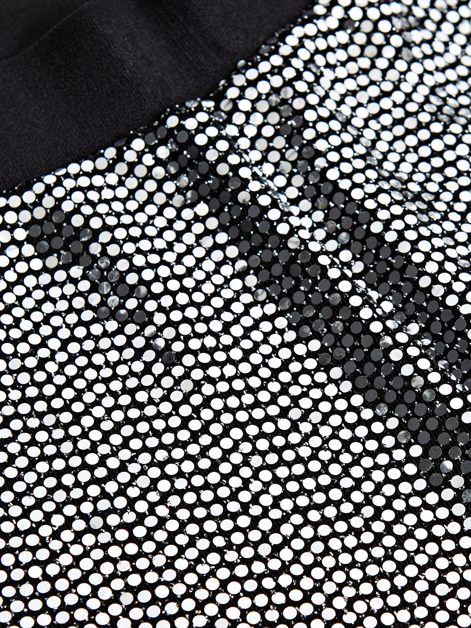 Senior Sequin Flare Occasion Trousers in Silver - Image 7 of 7