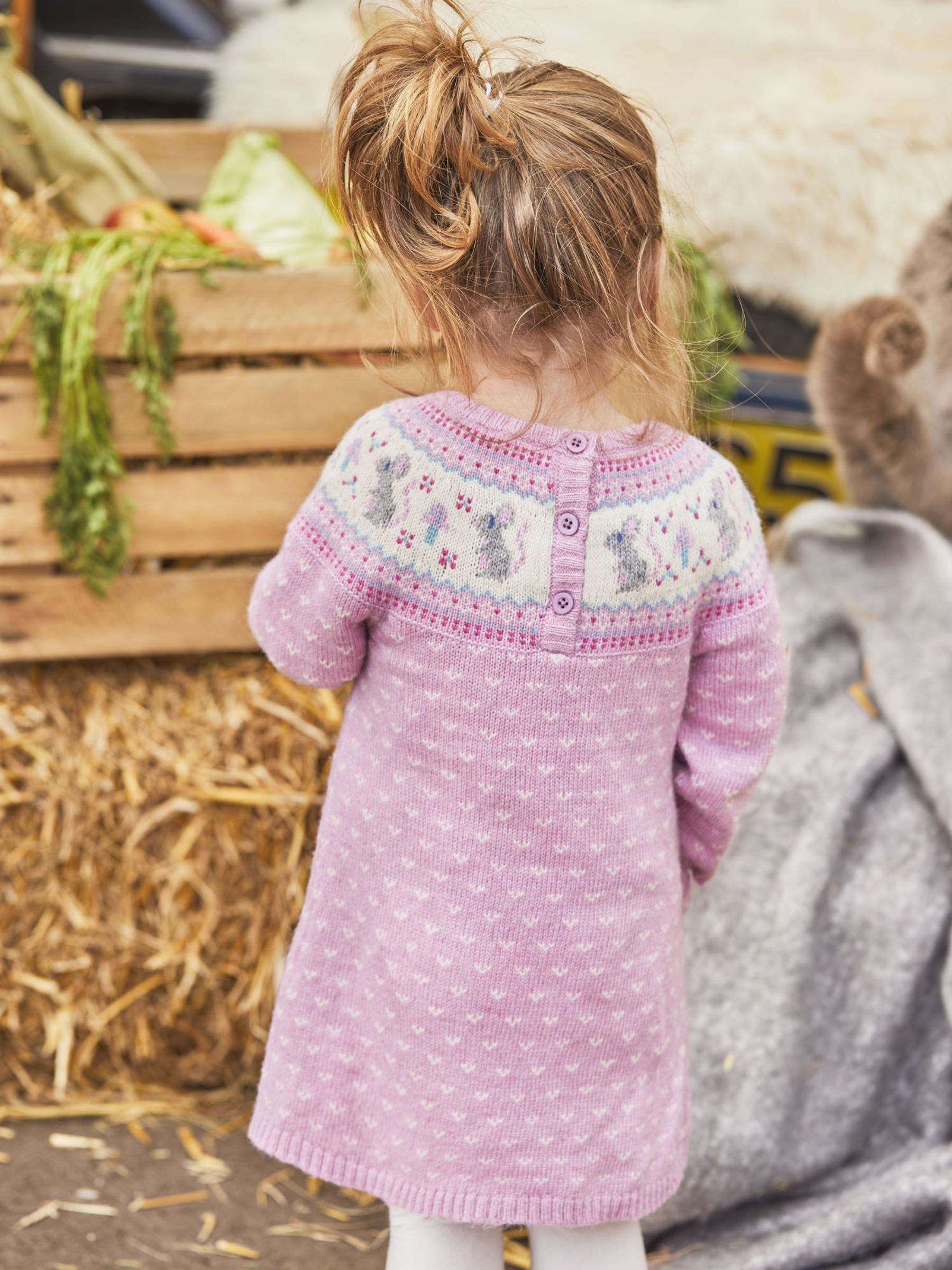 Pink Mouse Fair Isle Pattern Knitted Dress - Image 2 of 4