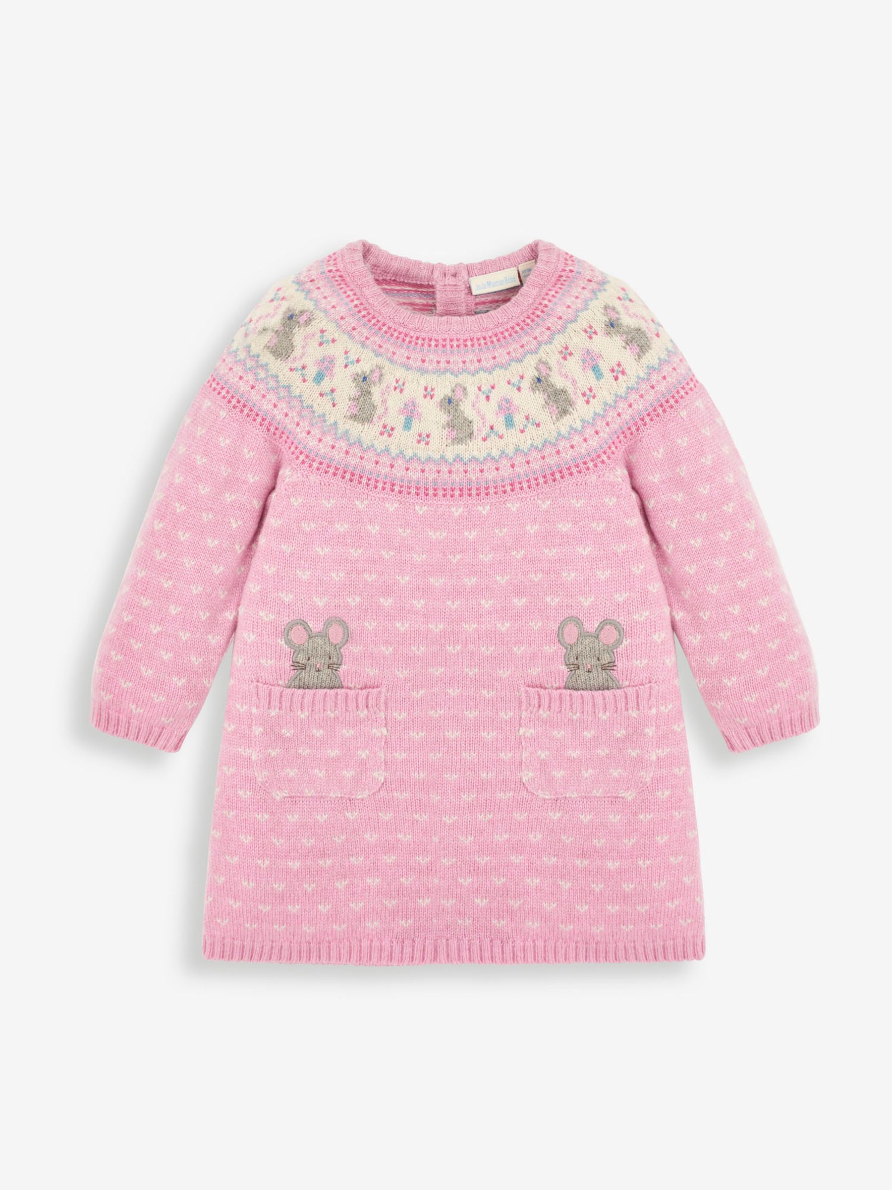 Pink Mouse Fair Isle Pattern Knitted Dress - Image 3 of 4