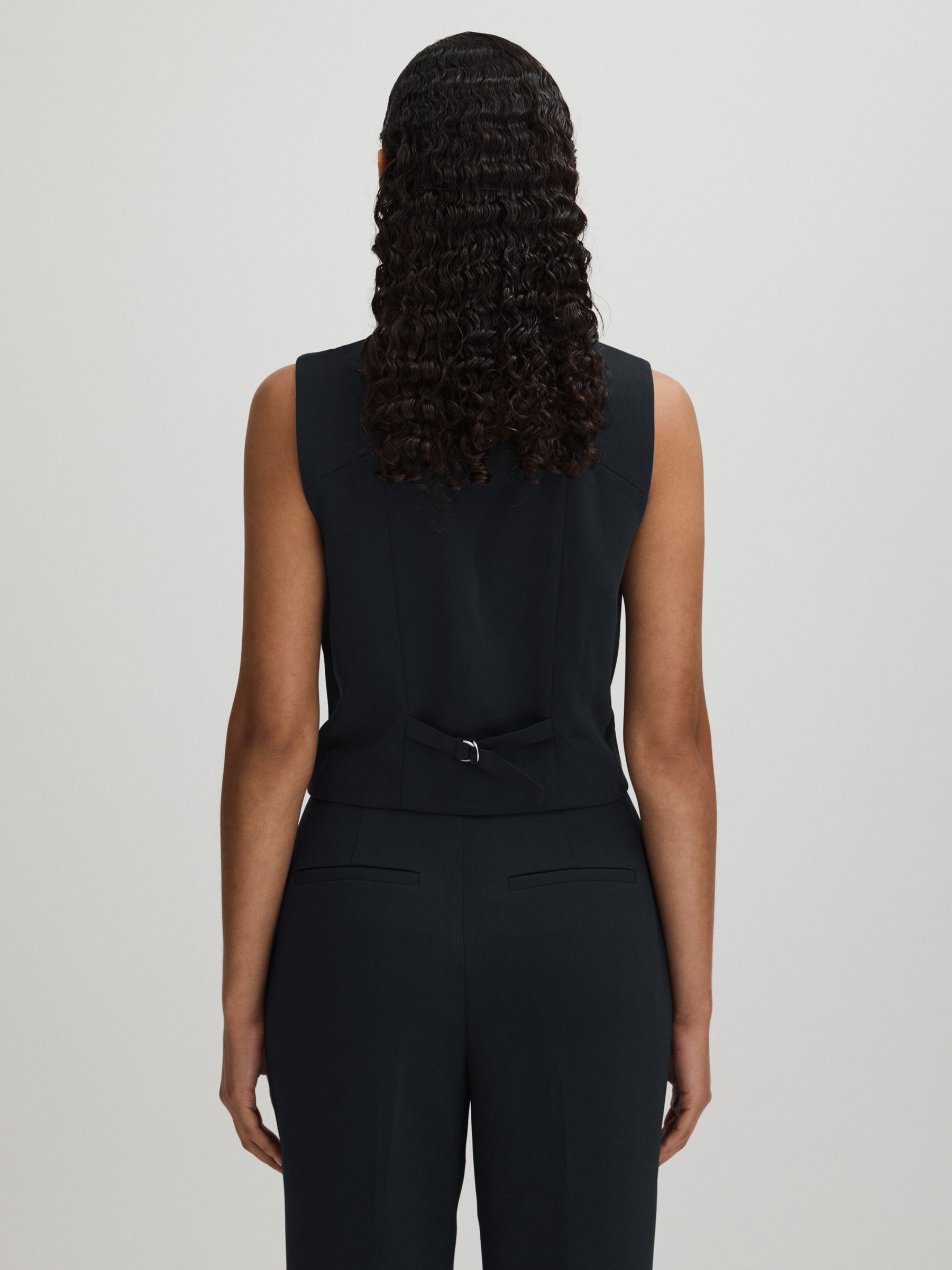 Good American Single Breasted Waistcoat in Navy - Image 4 of 5