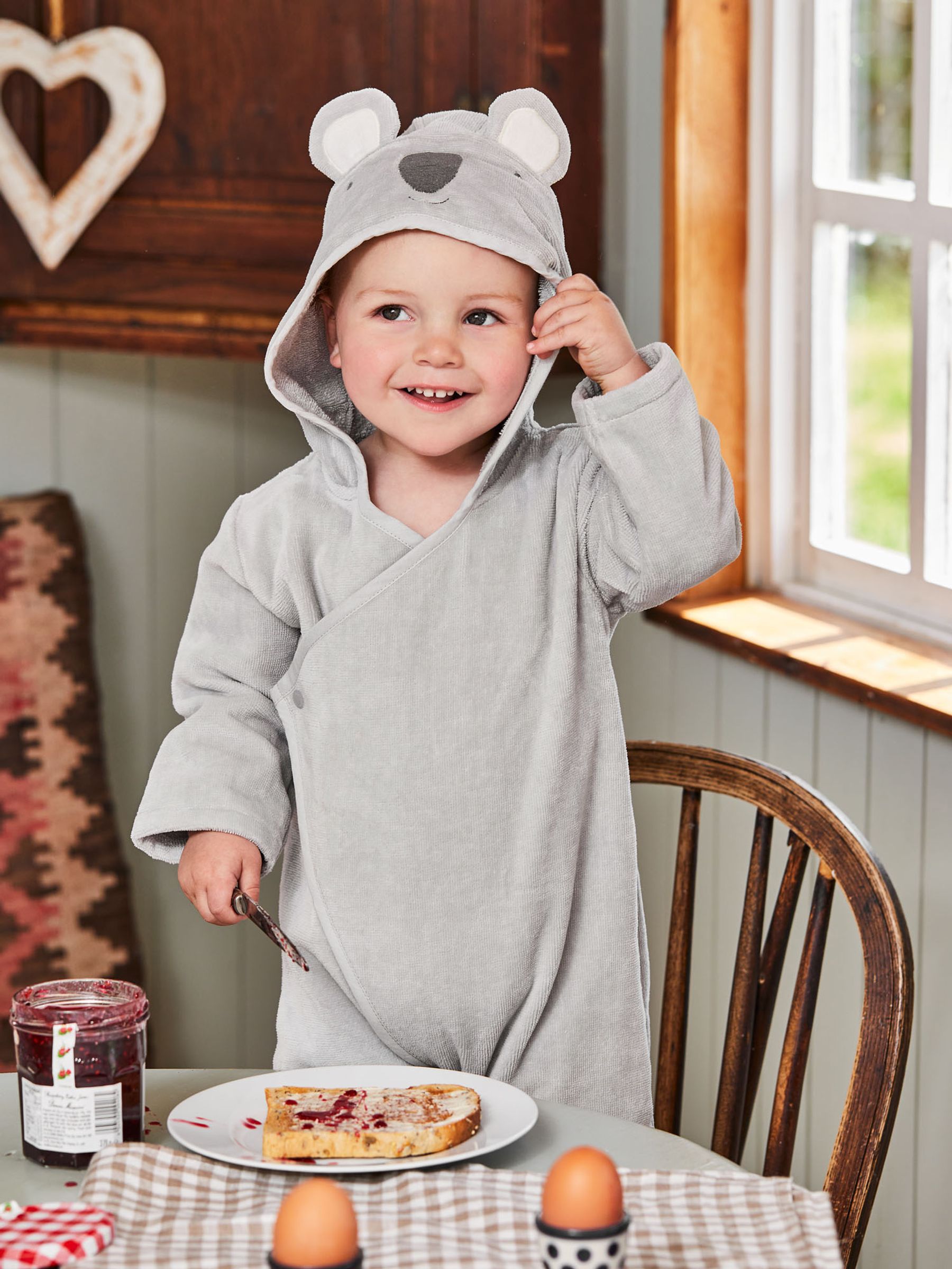 Grey Koala Towelling Wrap All-In-One - Image 1 of 3