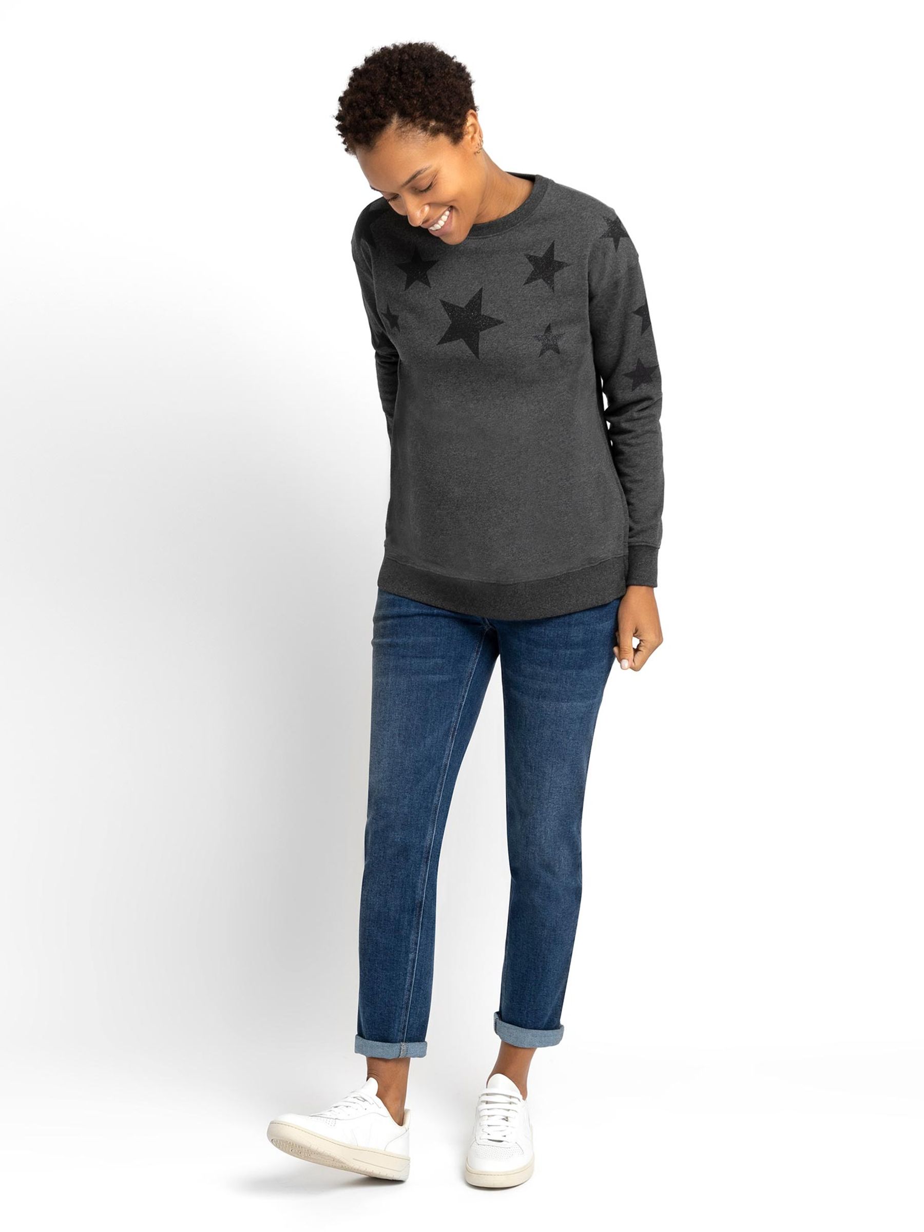 Charcoal Star Maternity & Nursing Sweatshirt - Image 3 of 5