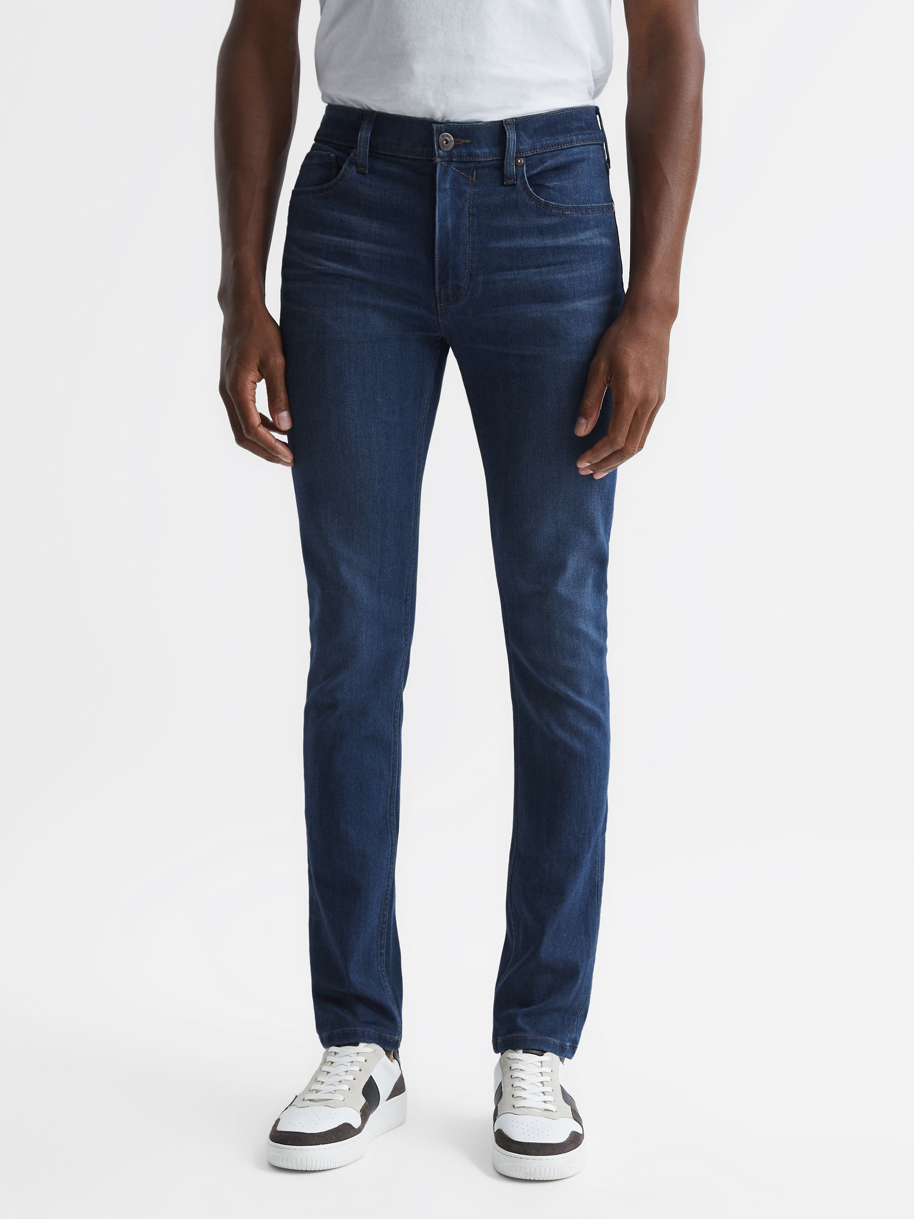 Paige High Stretch Slim Fit Jeans in Schill - Image 1 of 6