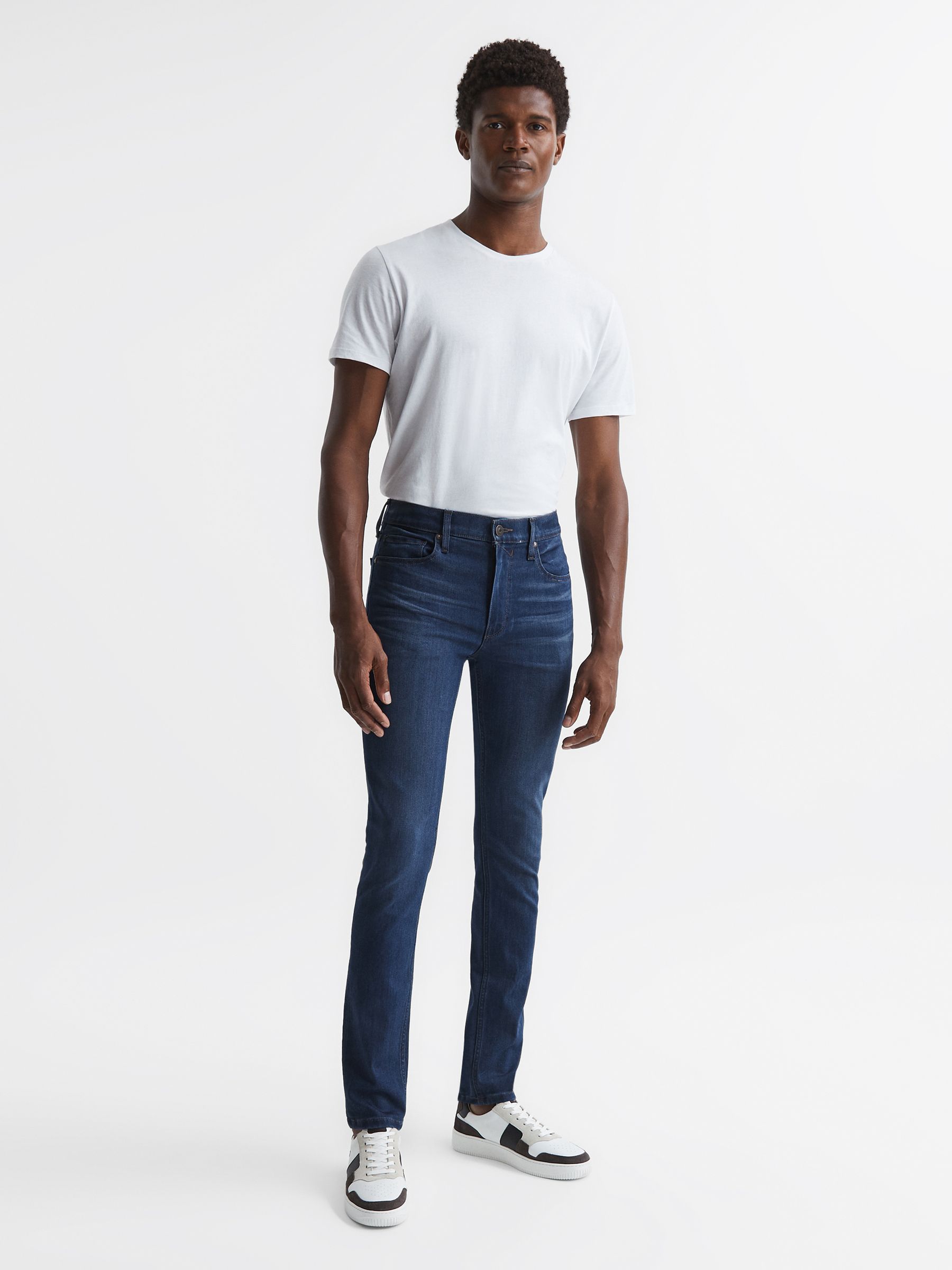 Paige High Stretch Slim Fit Jeans in Schill - Image 3 of 6