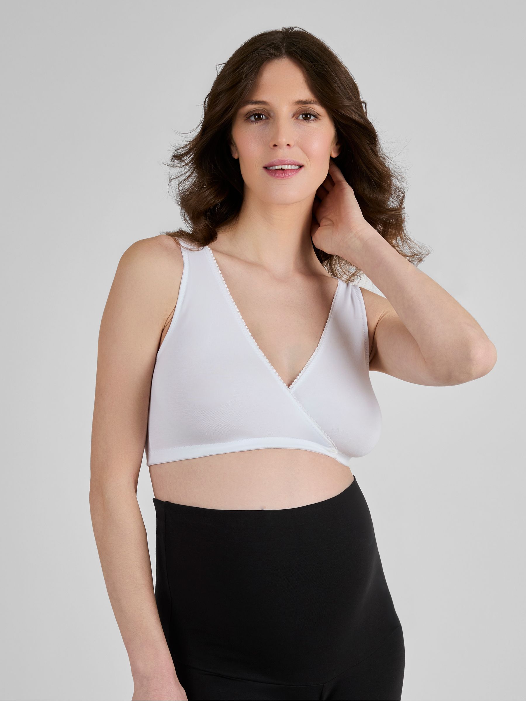 White 2-Pack Maternity & Nursing Sleep Bras - Image 2 of 6