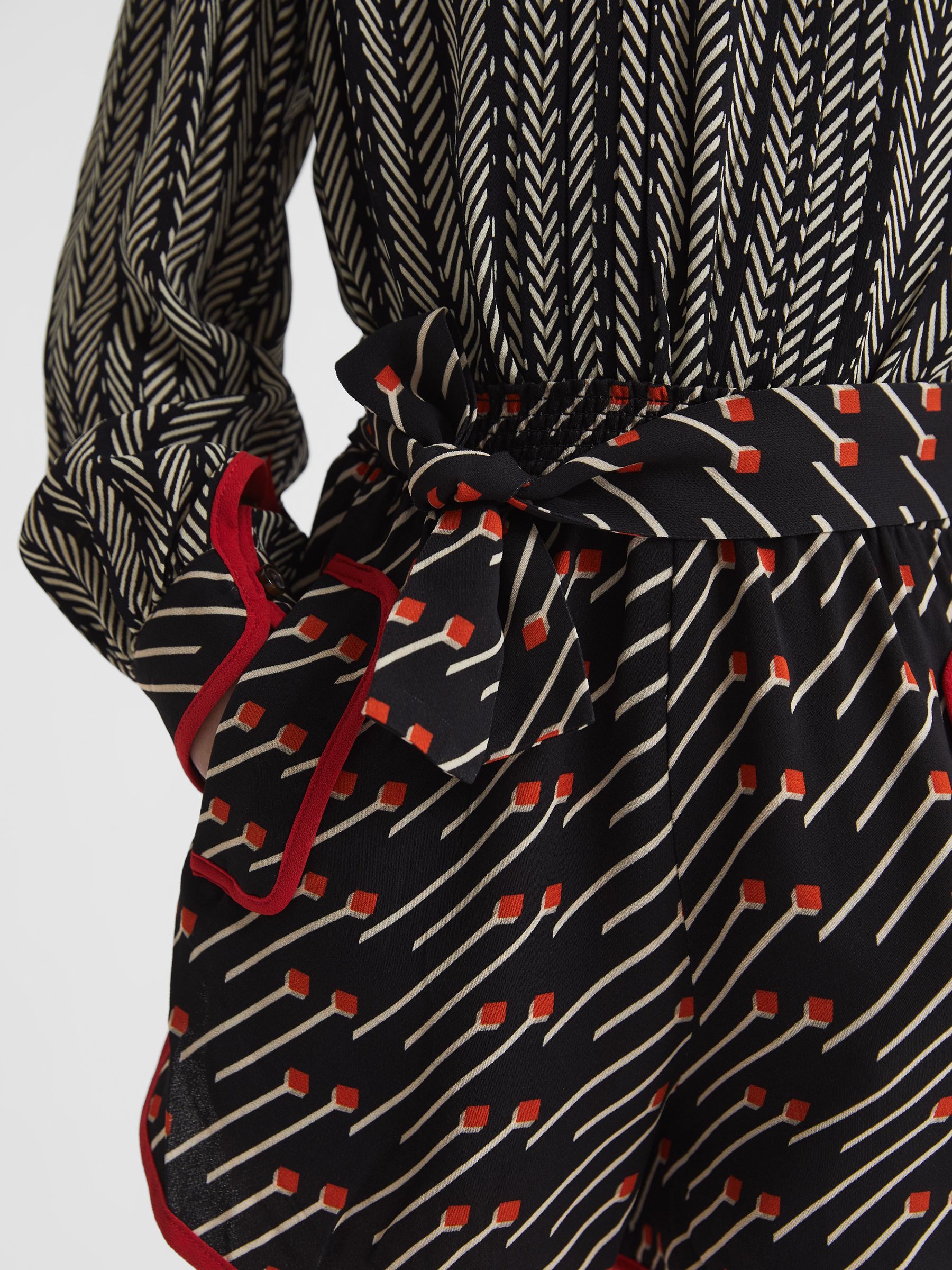 Junior Printed Playsuit in Black/Red - Image 4 of 8