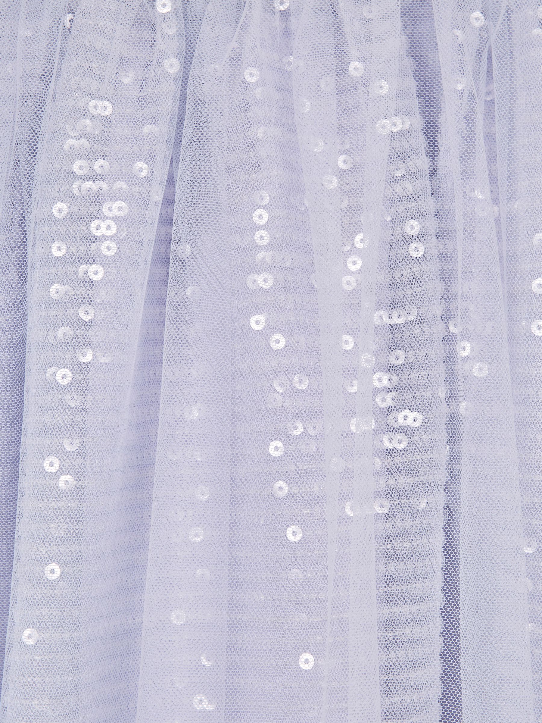 9-12 yrs Sequin Midi Skirt in Lilac - Image 6 of 6