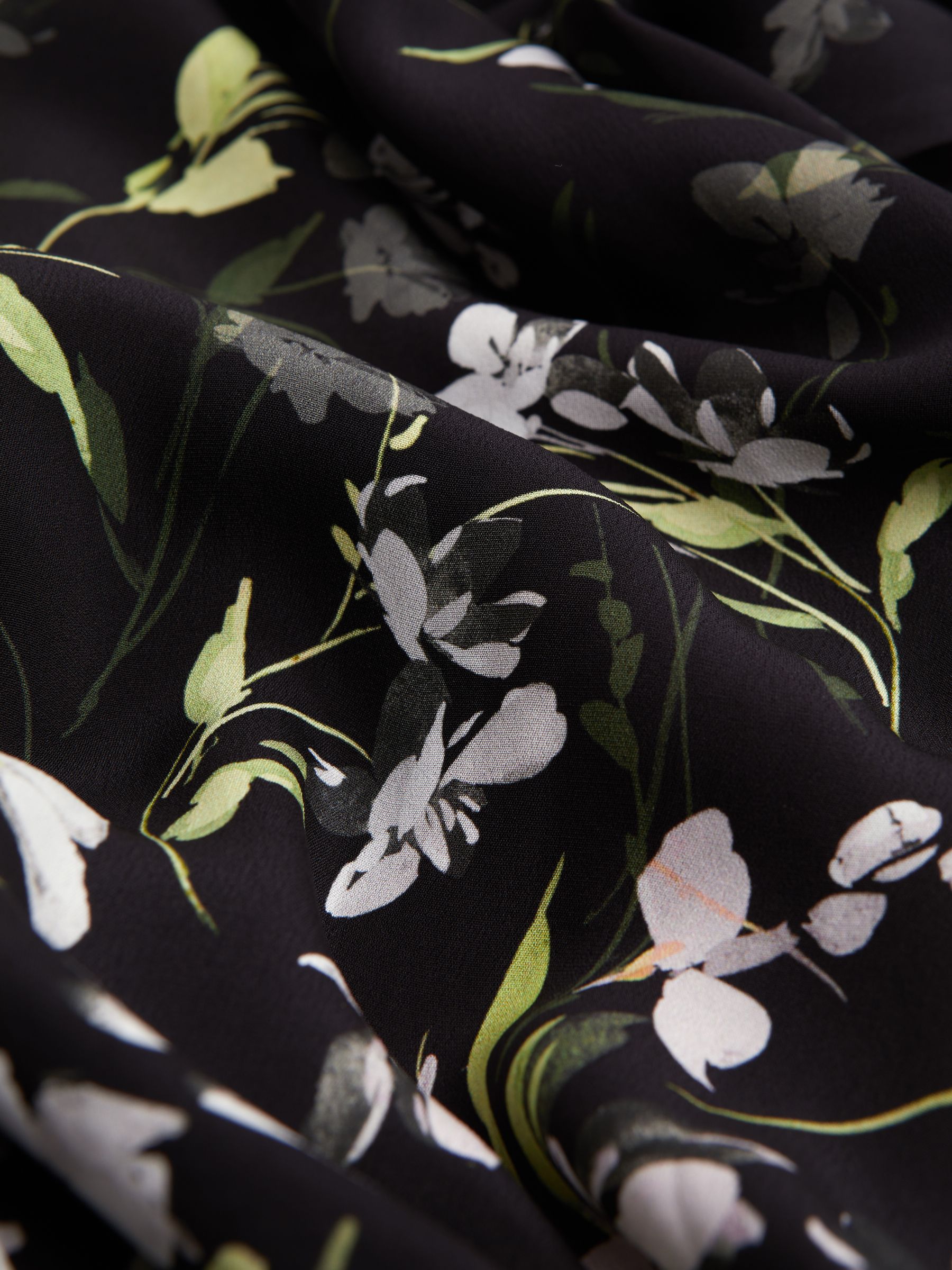 Florere Floral High Neck Midi Dress in Black - Image 6 of 6