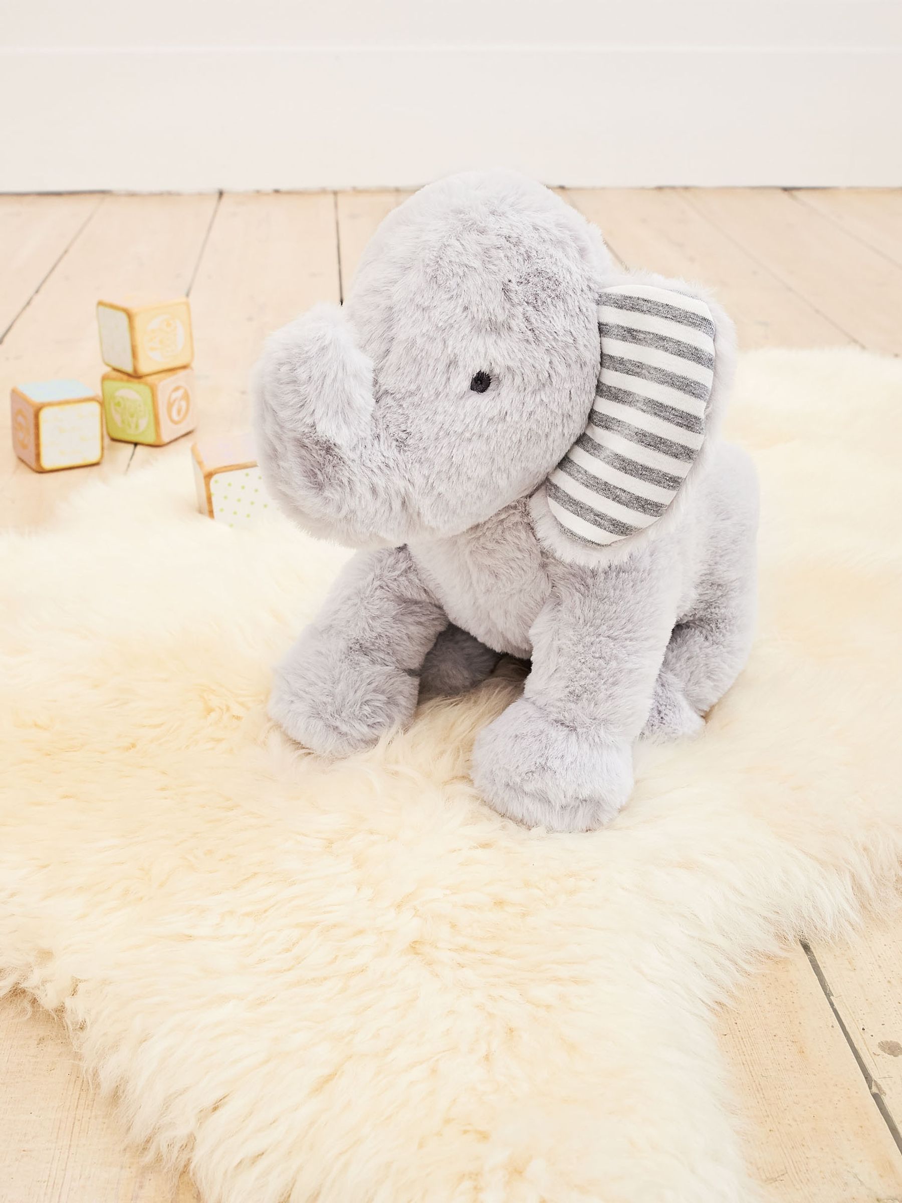 Grey Edward Elephant Soft Toy - Image 1 of 3