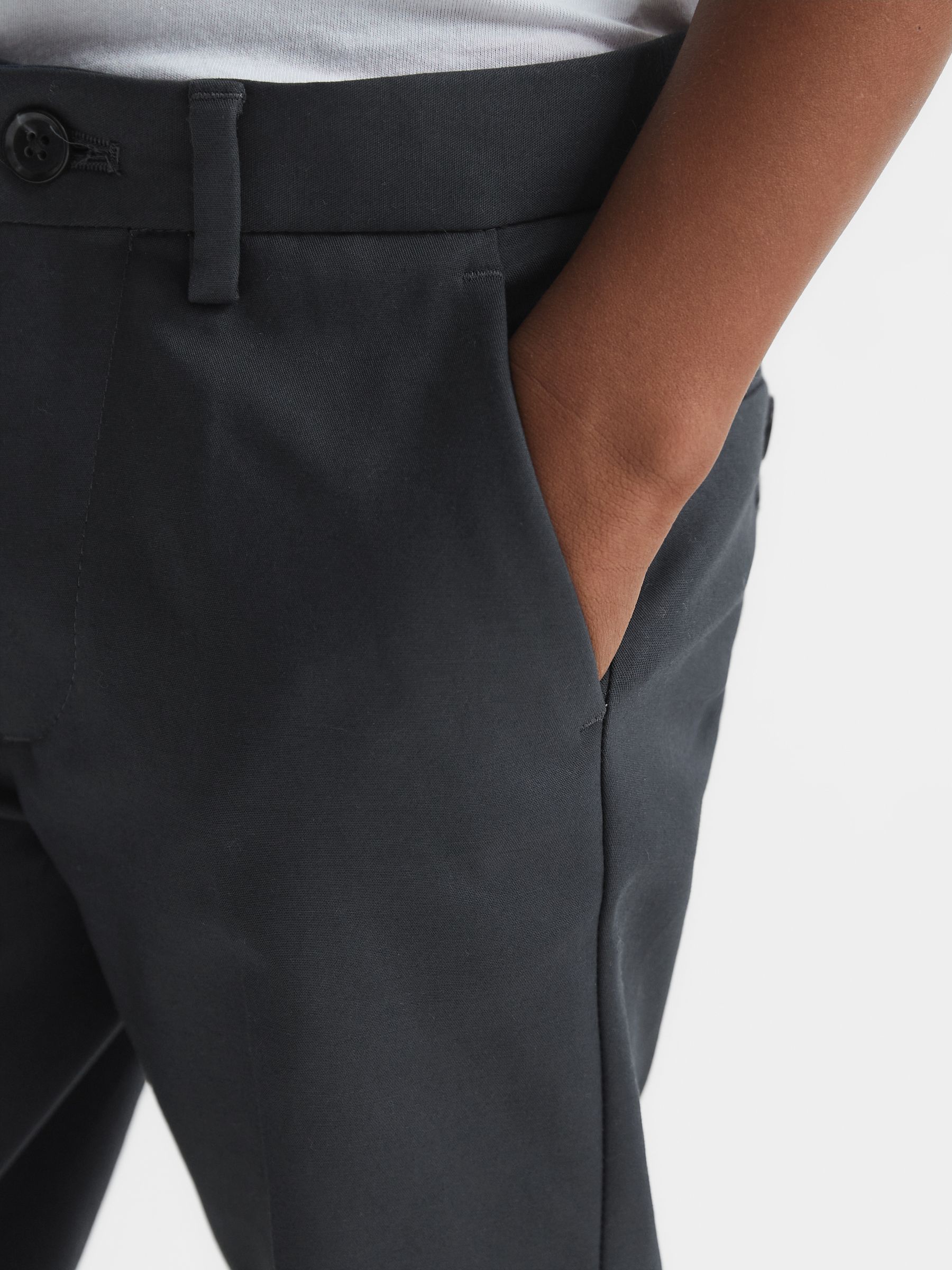 9-12 yrs Slim Fit Chinos in Steel Blue - Image 4 of 8