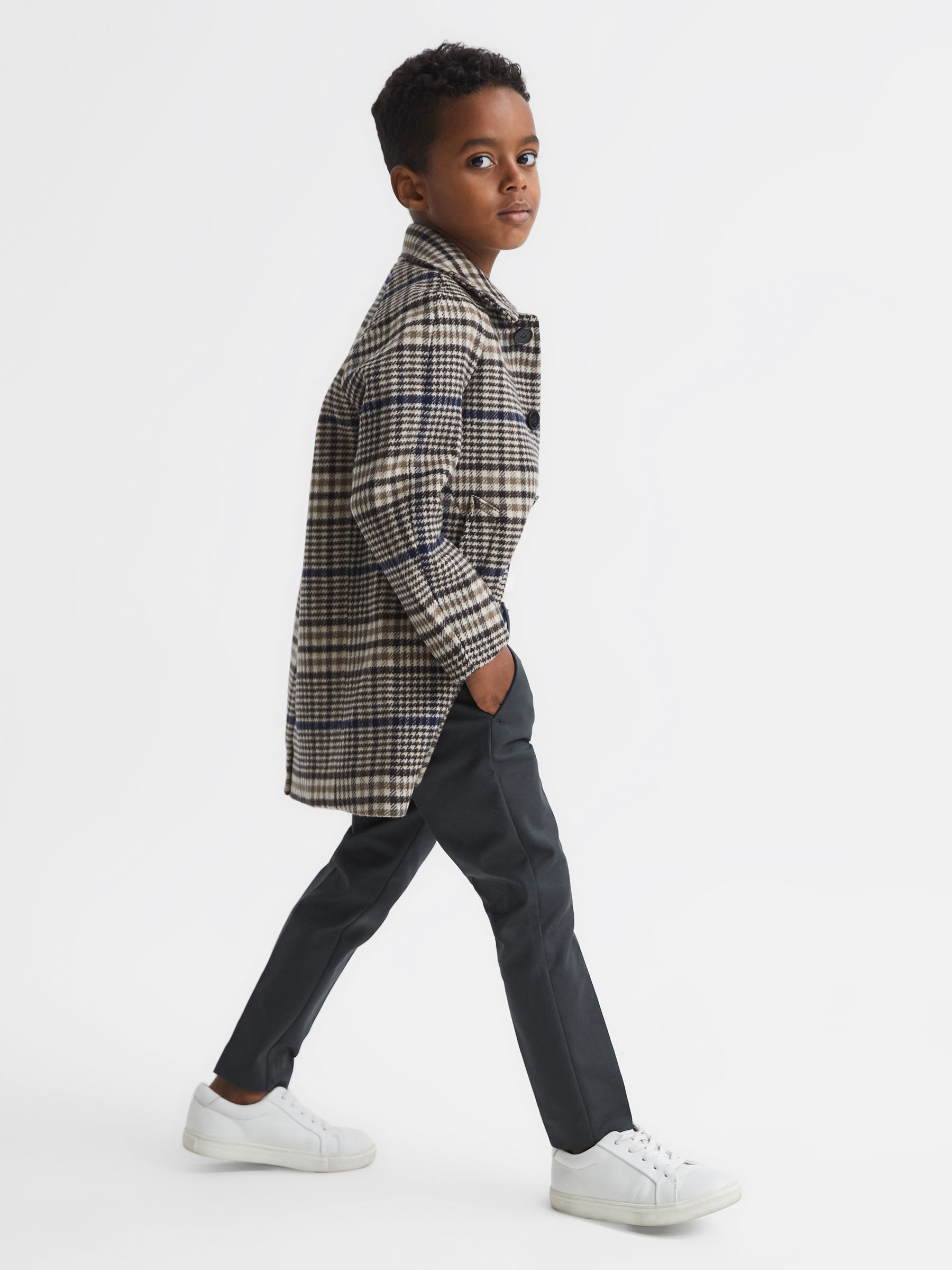 9-12 yrs Slim Fit Chinos in Steel Blue - Image 6 of 8