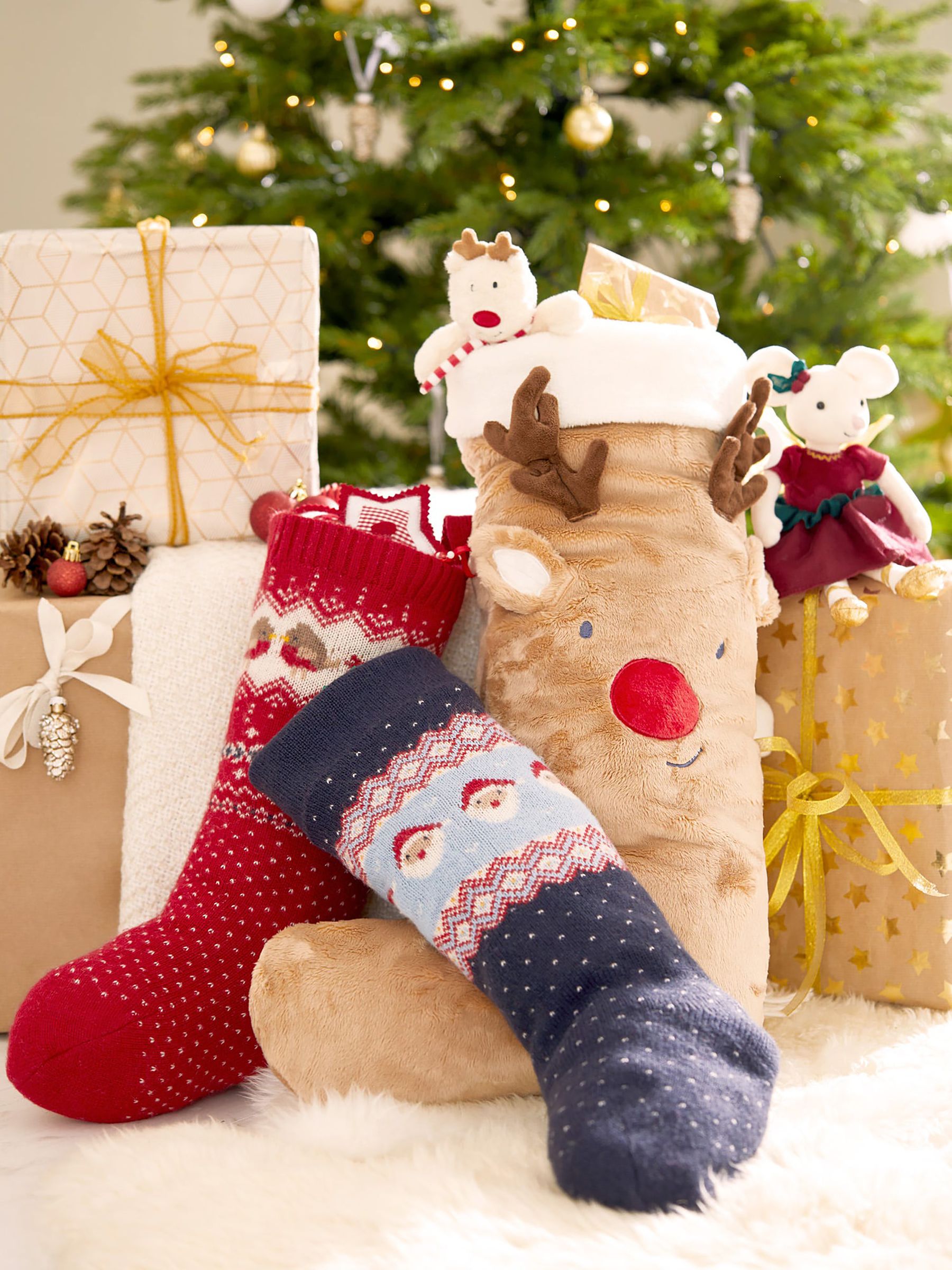 Red Robin Knitted Christmas Stocking - Image 2 of 3