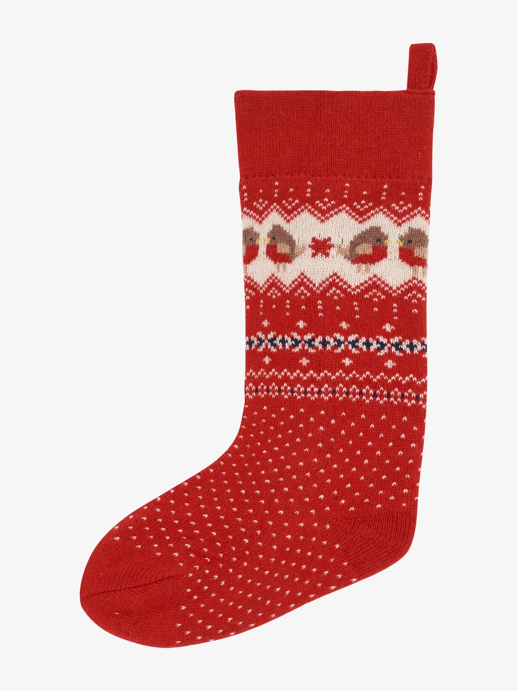 Red Robin Knitted Christmas Stocking - Image 3 of 3