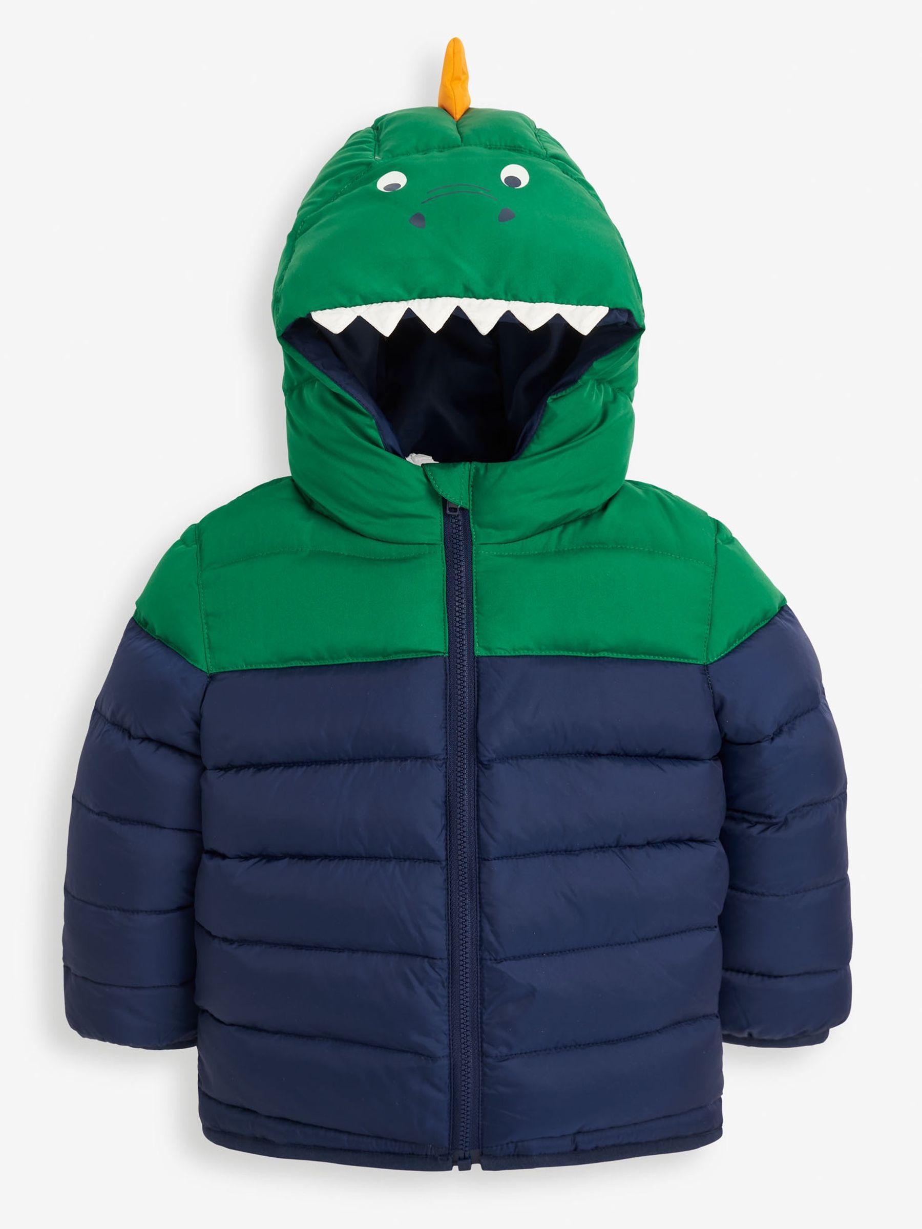 Navy Green Dino Puffer Jacket - Image 4 of 7