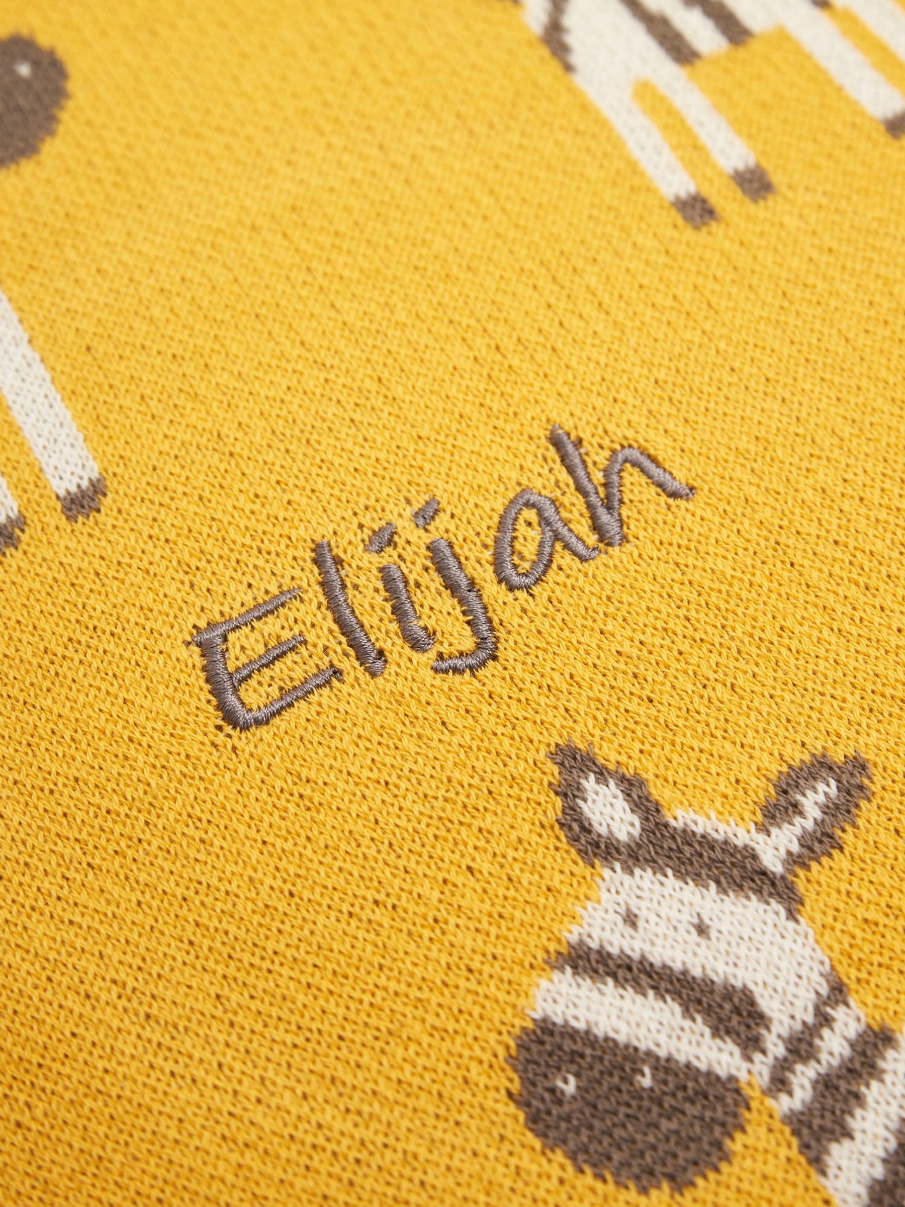 Mustard Zebra Knitted Shawl - Image 4 of 7