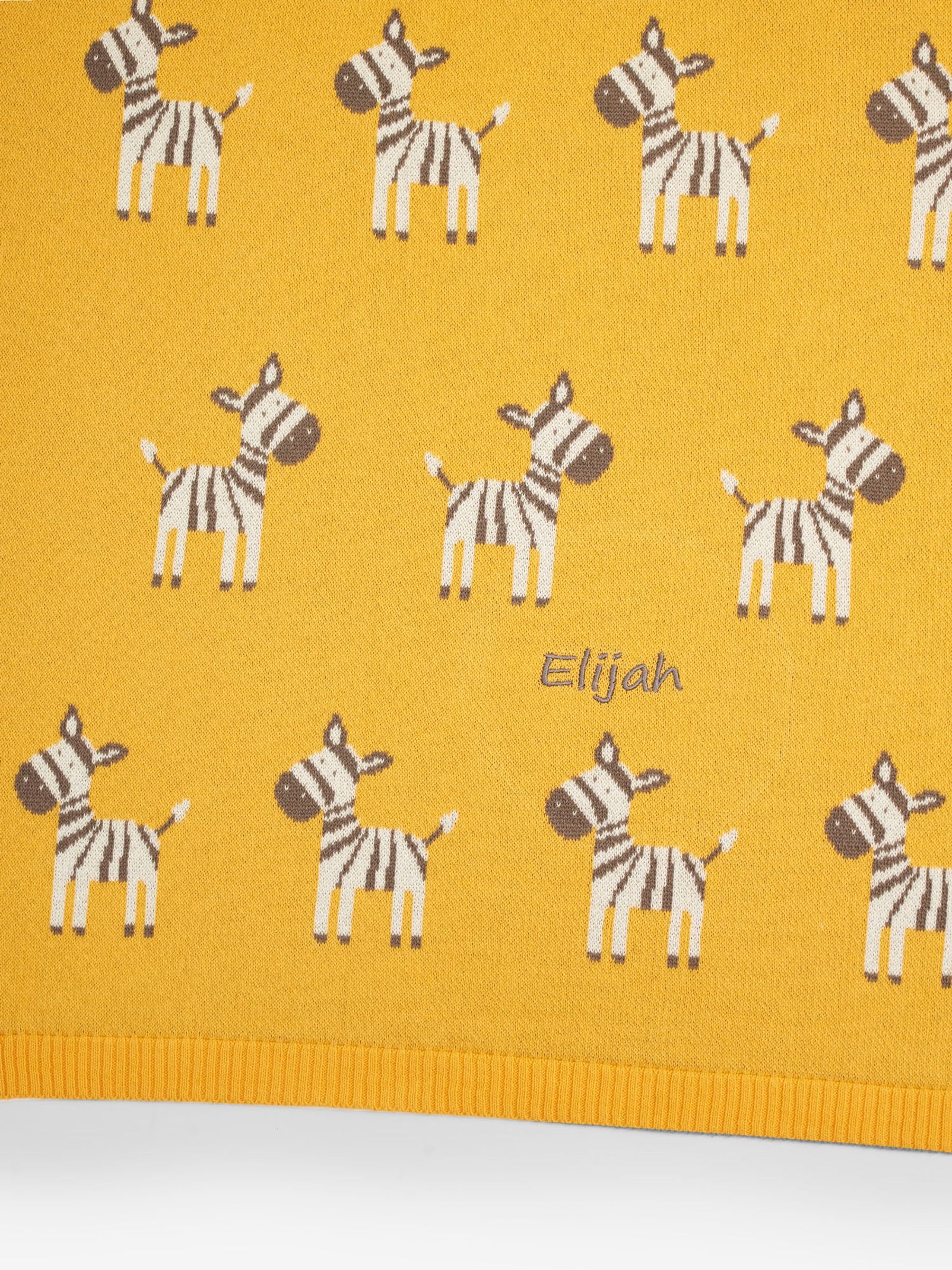 Mustard Zebra Knitted Shawl - Image 5 of 7