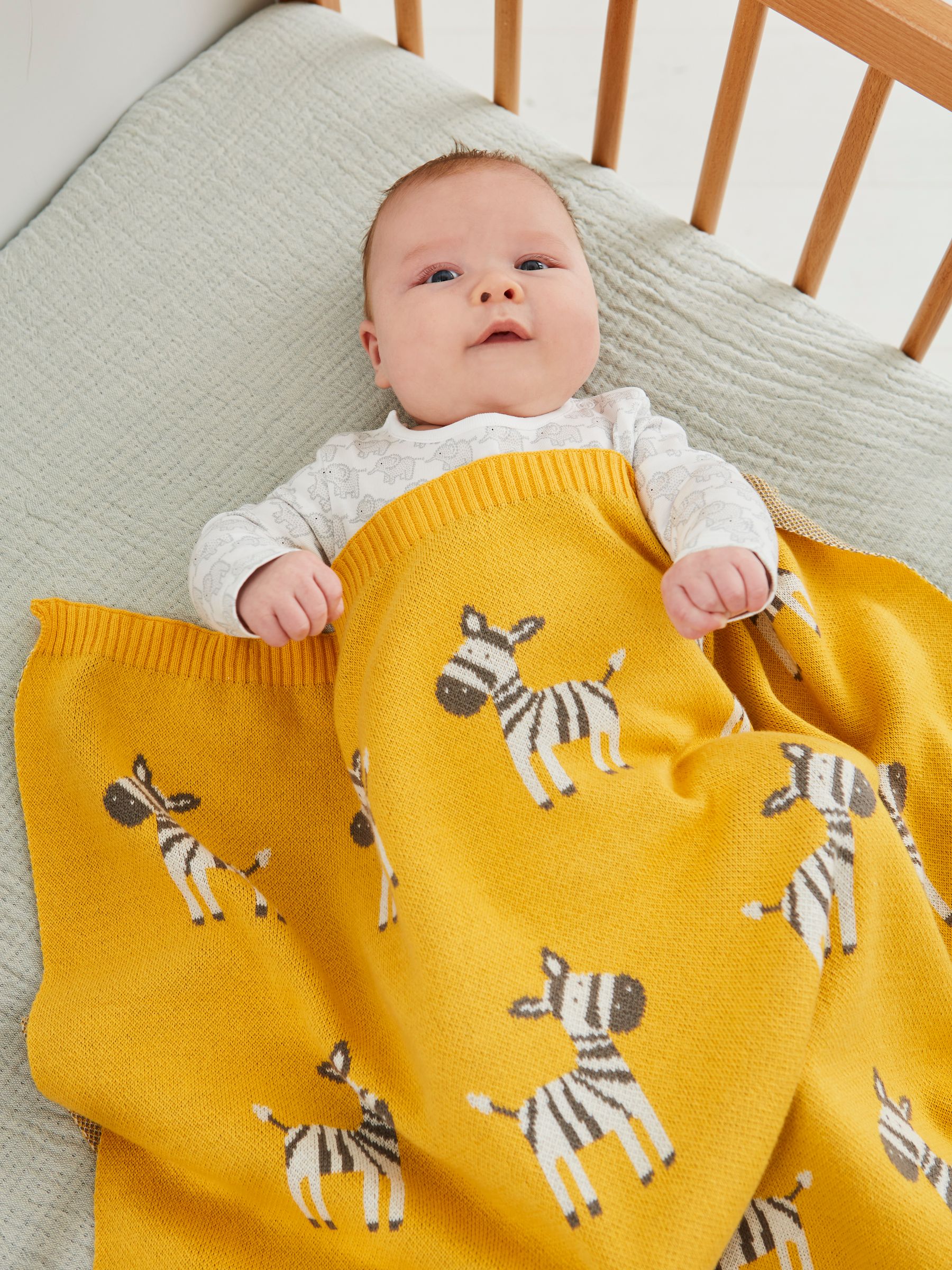 Mustard Zebra Knitted Shawl - Image 7 of 7