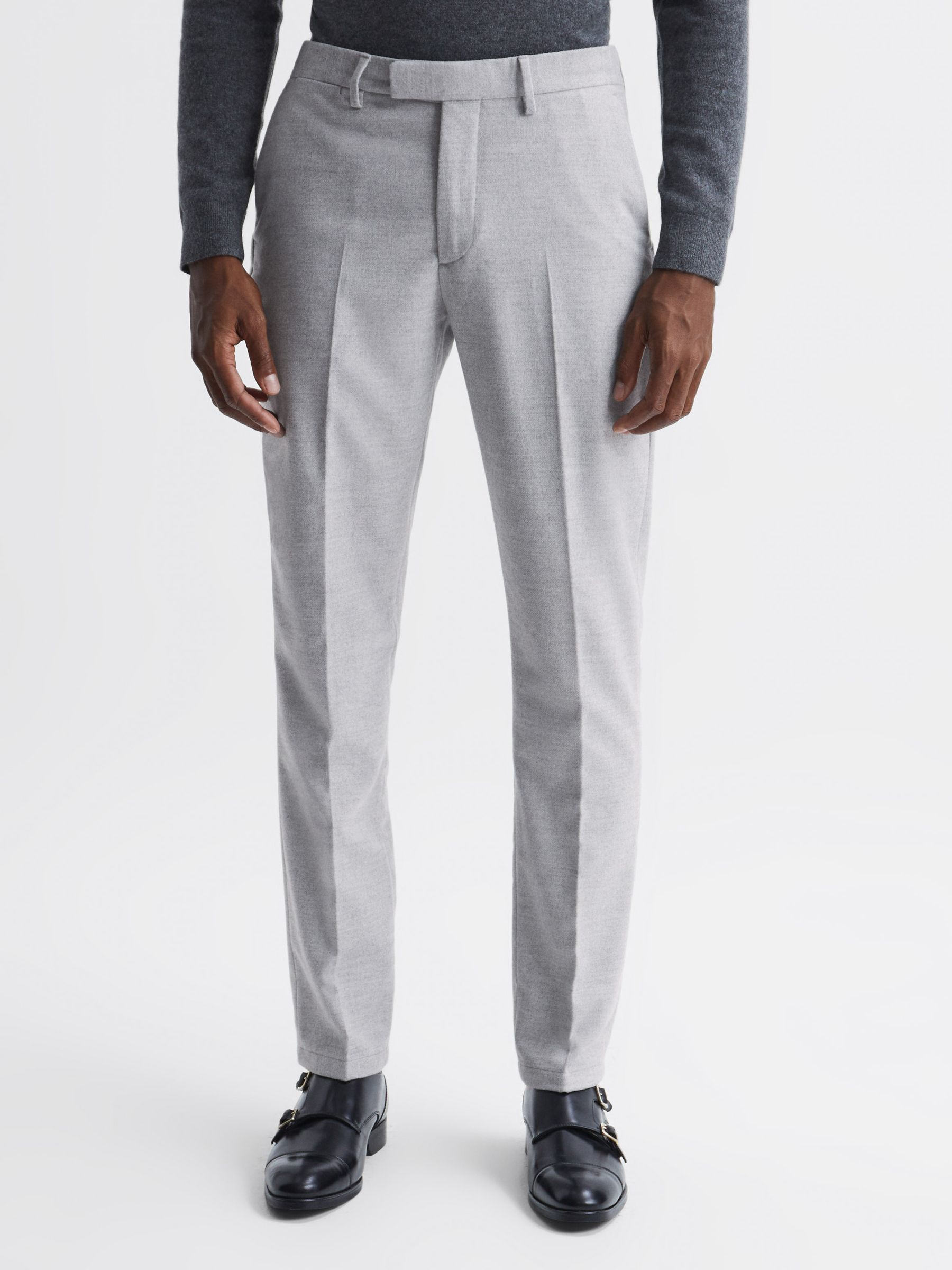 Slim Fit Chinos in Soft Grey - Image 1 of 6
