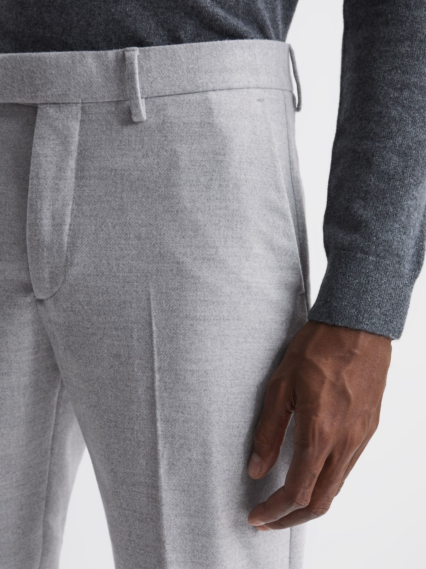Slim Fit Chinos in Soft Grey - Image 4 of 6