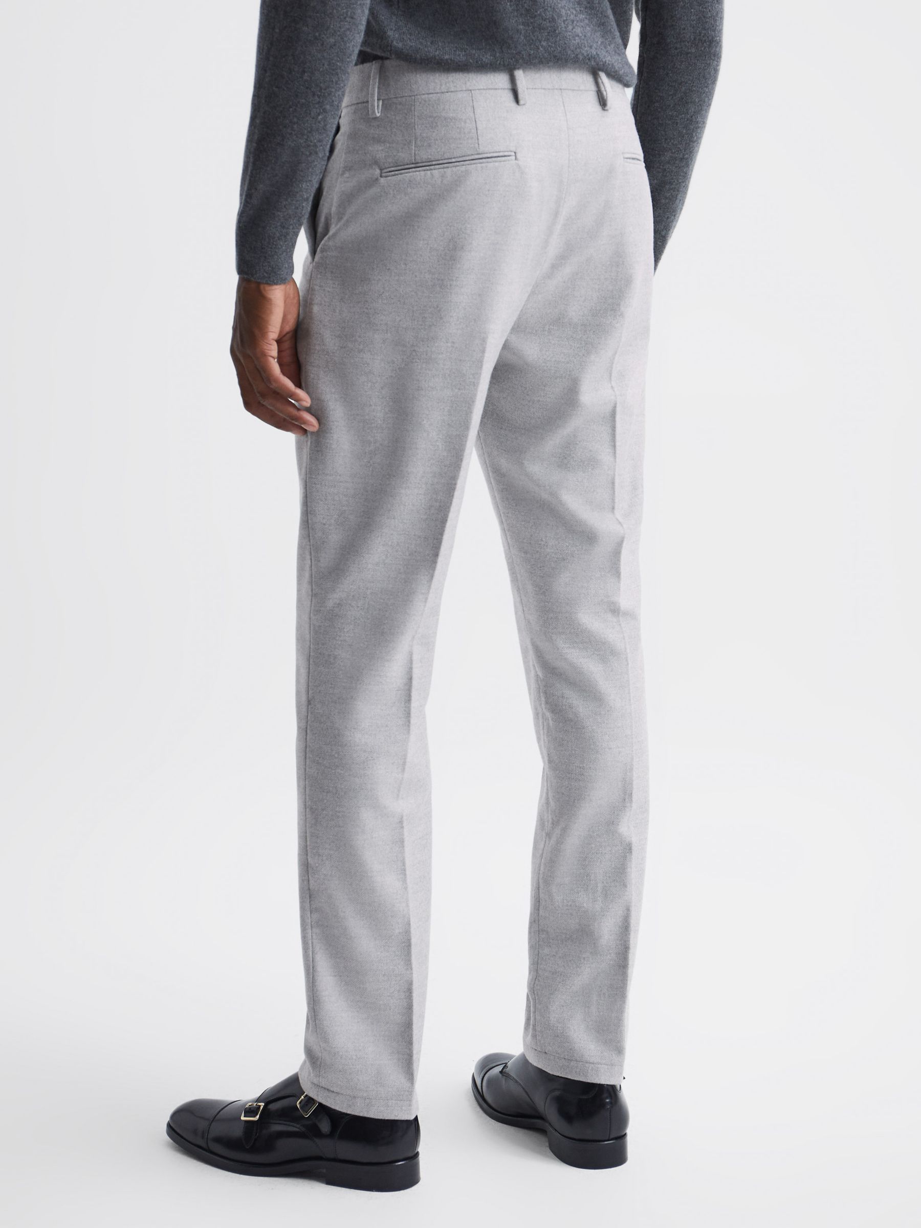 Slim Fit Chinos in Soft Grey - Image 5 of 6