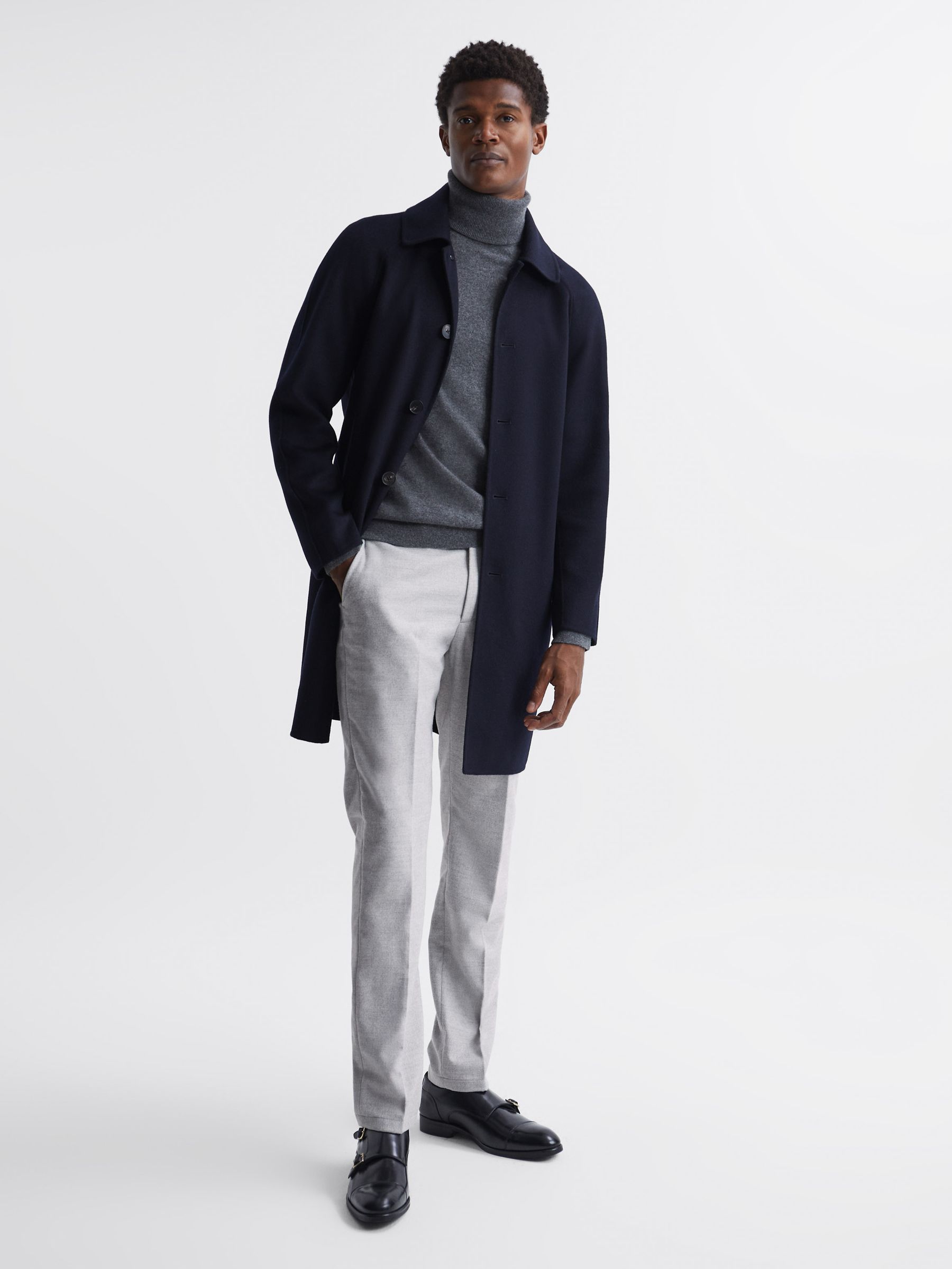 Slim Fit Chinos in Soft Grey - Image 6 of 6