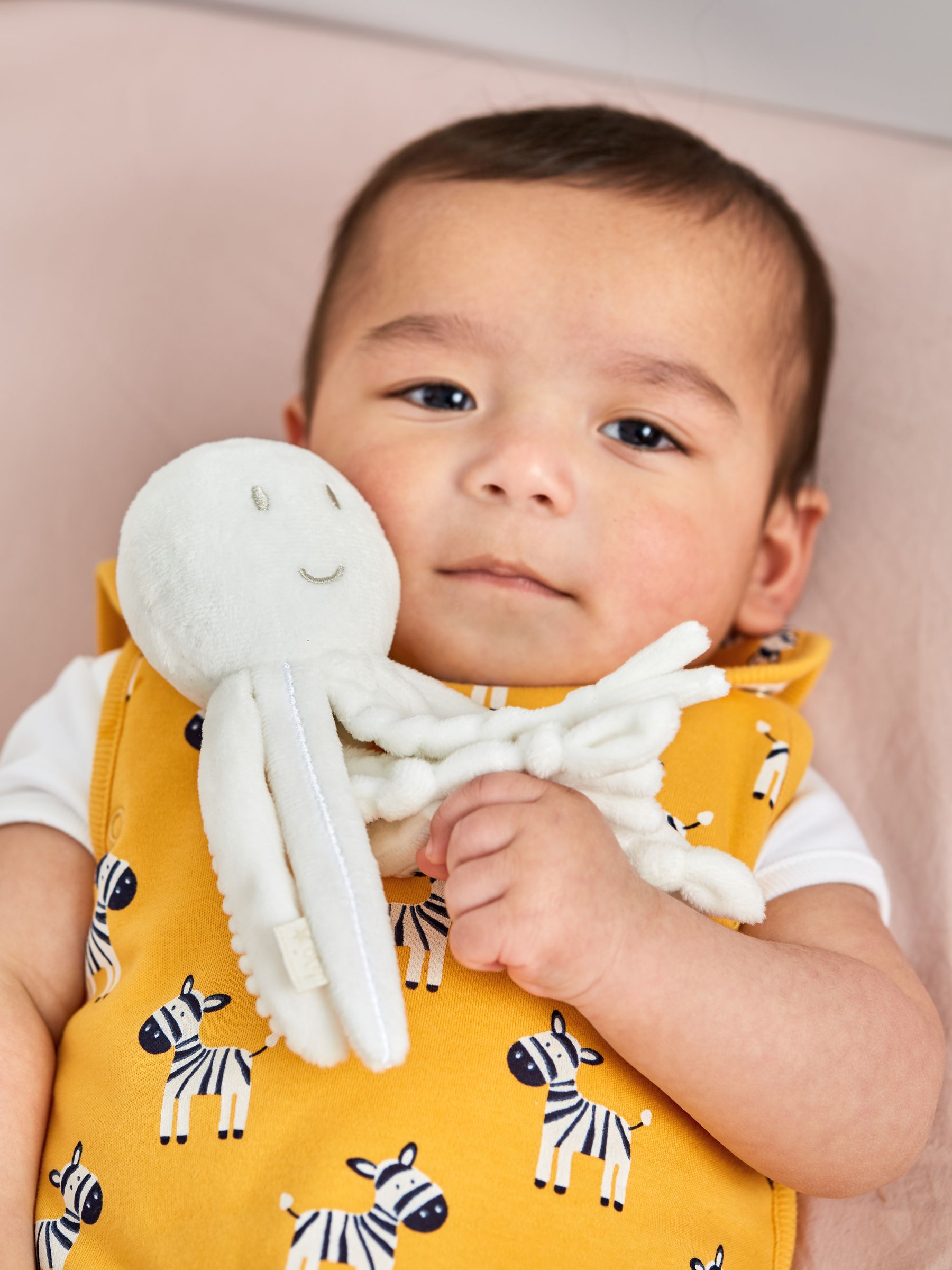 Baby Octopus Soft Toy in White - Image 1 of 3
